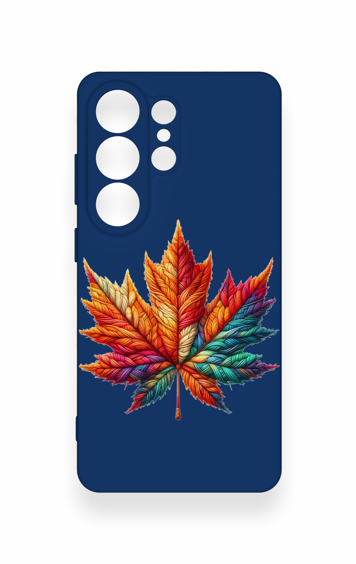 Samsung S26 Ultra Uyumlu Renkli Yaprak Desenli Silikon Kılıf