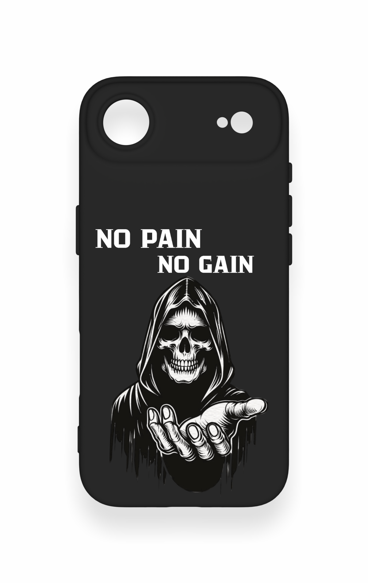 iPhone 17 Air Uyumlu No Pain No Gain Desenli Silikon Kılıf