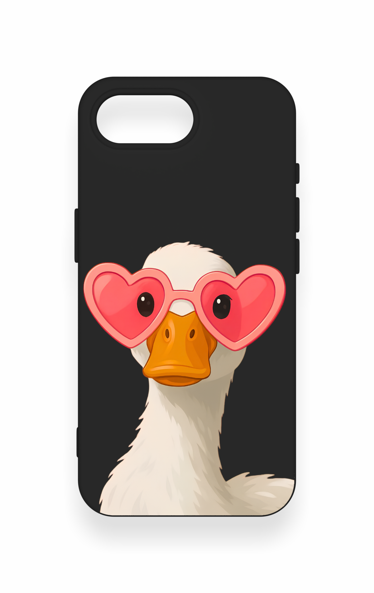 iPhone 16E Uyumlu Aşık Ördek Desenli Silikon Kılıf