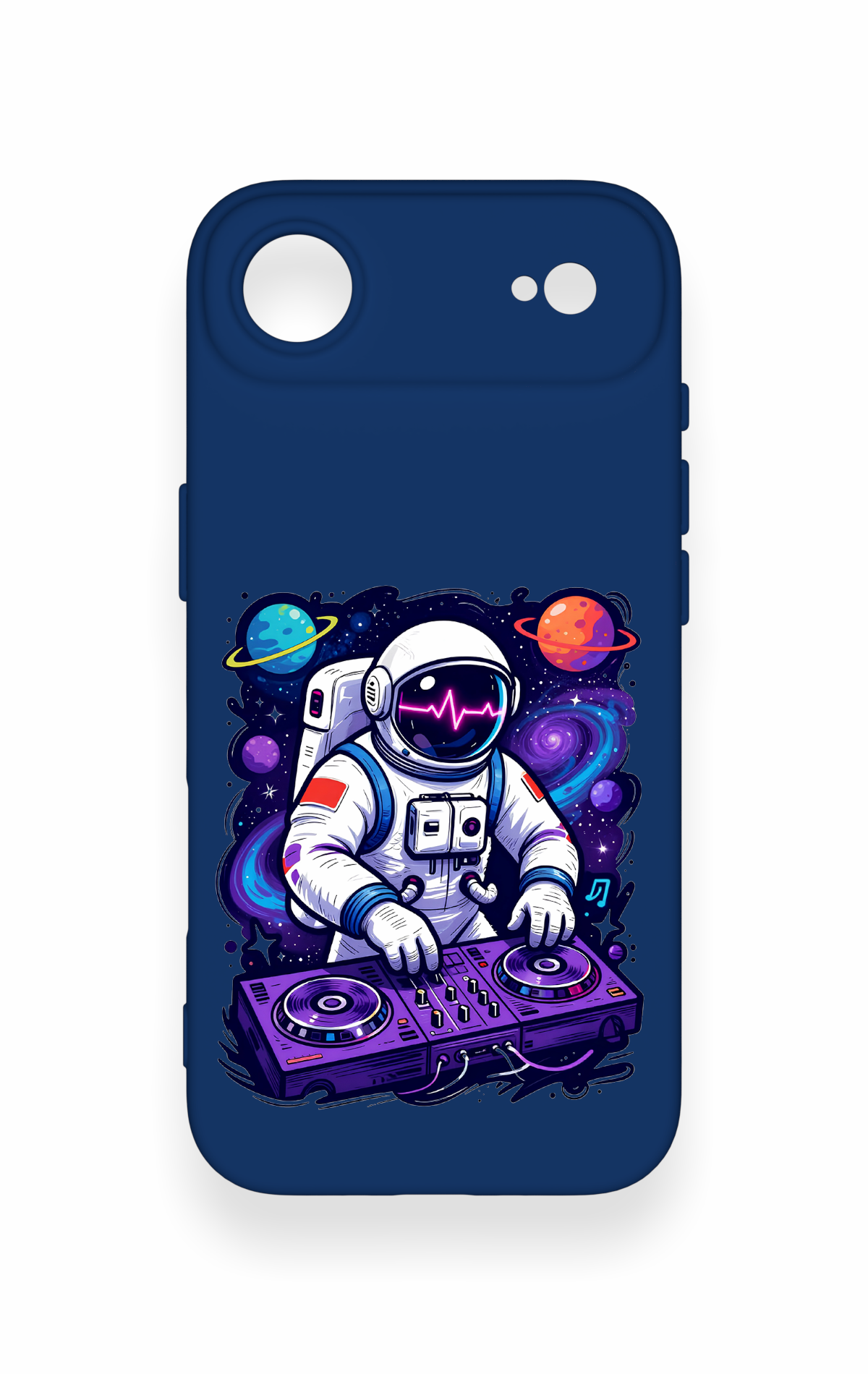iPhone 17 Air Uyumlu Astronot DJ Desenli Silikon Kılıf