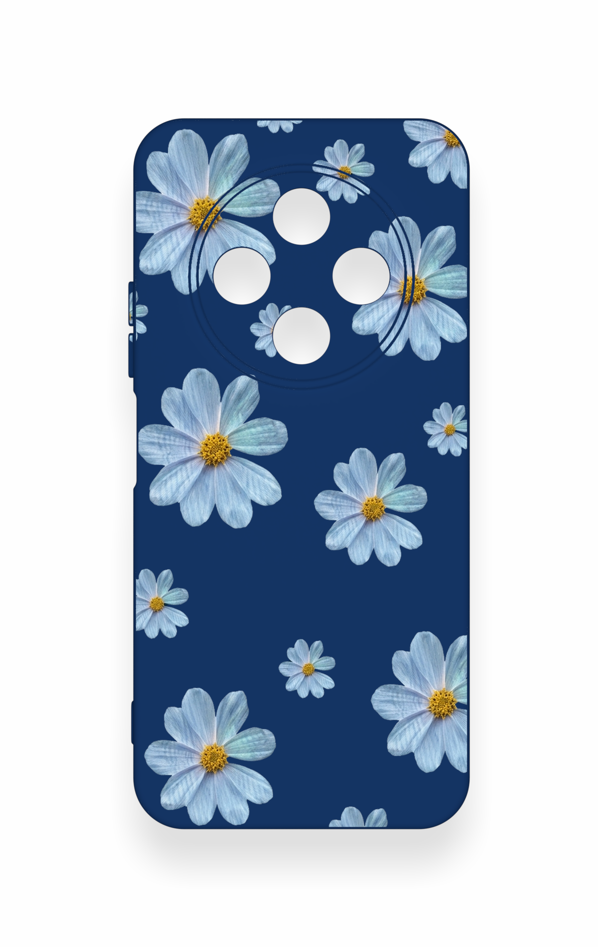 Tecno Spark 30C Uyumlu Mavi Papatya Desenli Silikon Kılıf