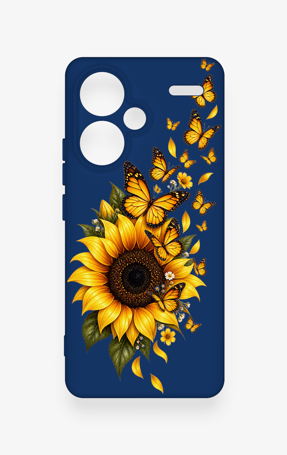 Redmi Note 13 Pro Plus Uyumlu Ayçiçeği Desenli Silikon Kılıf