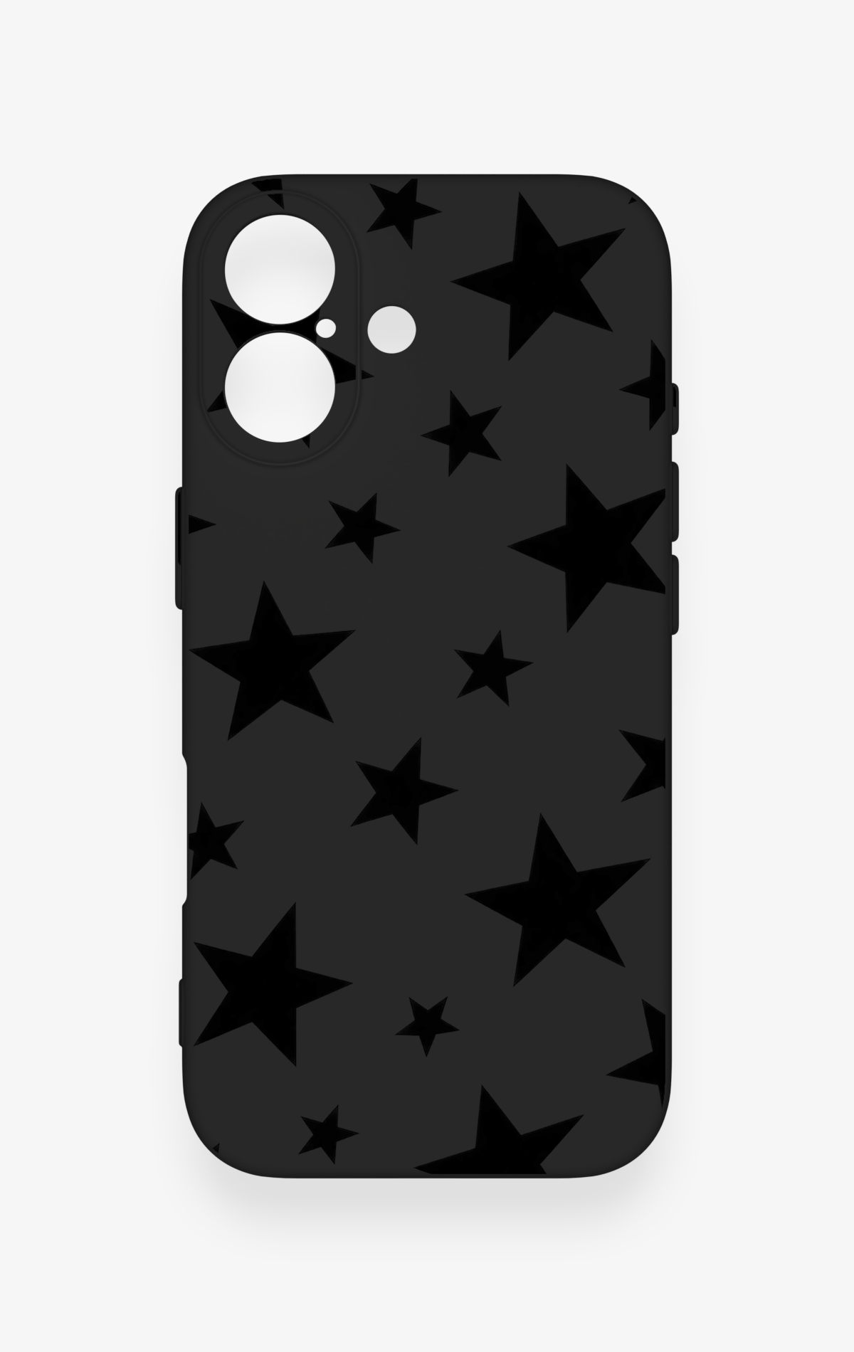 iPhone 17 Uyumlu Siyah Star Desenli Silikon Kılıf
