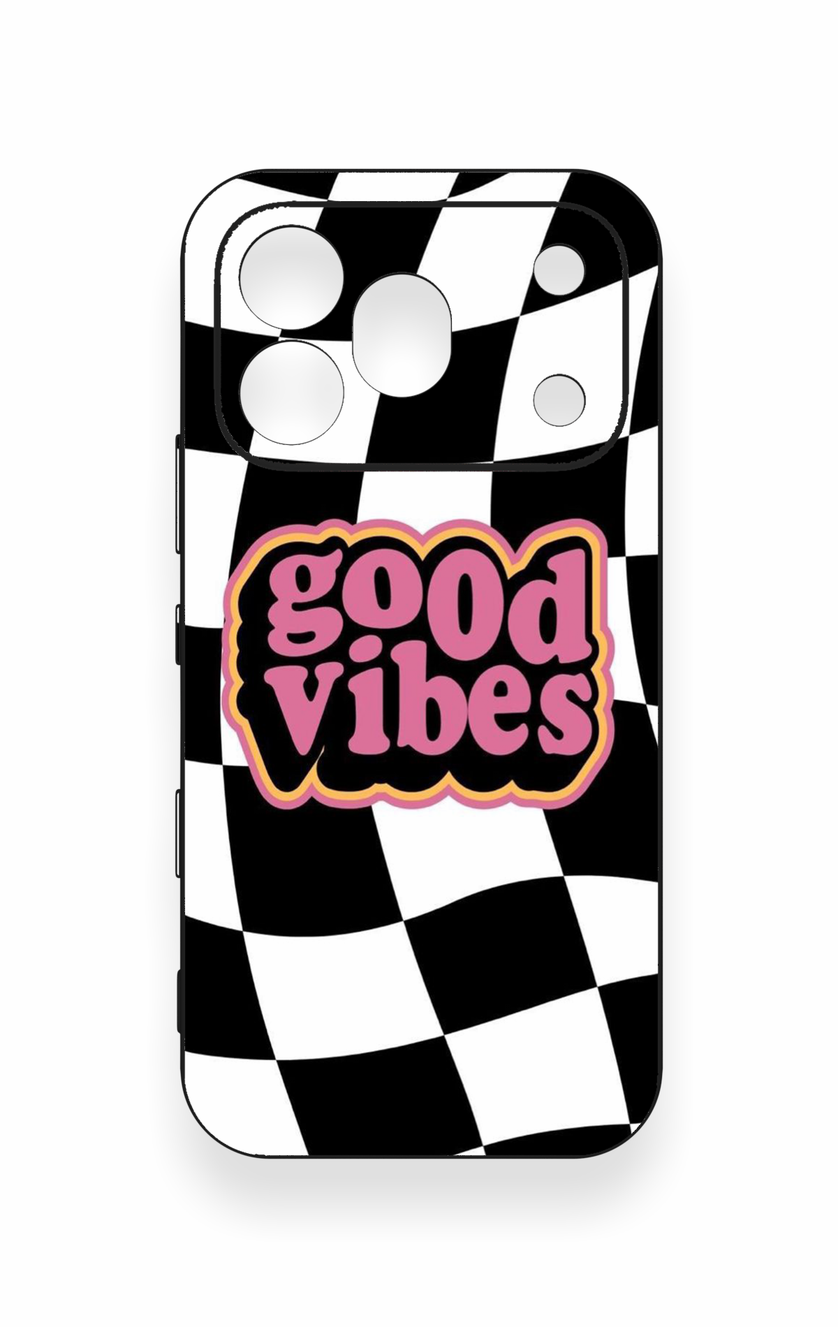 Honor 600 Pro Uyumlu Black Good Vibes Desenli Silikon Kılıf