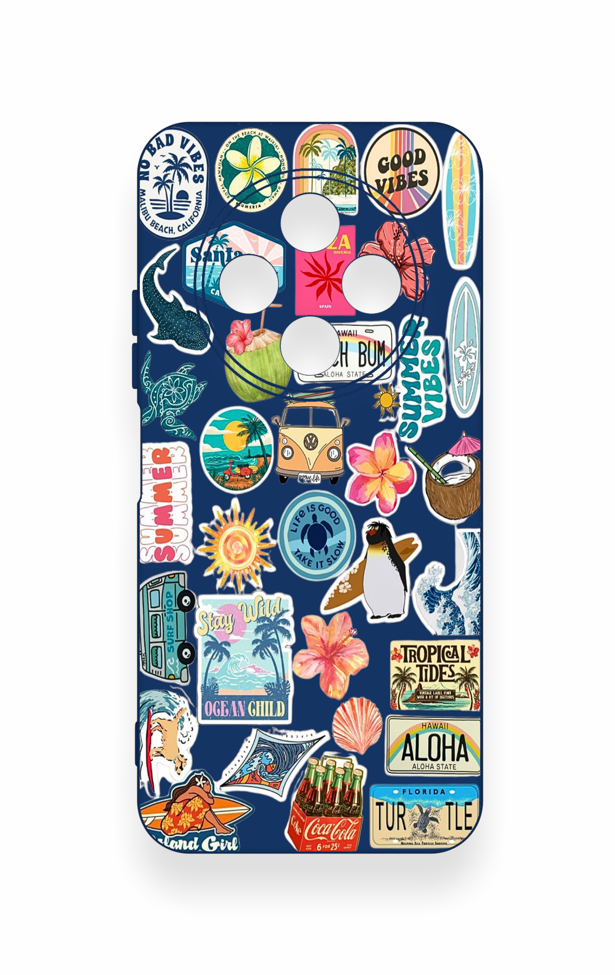 Tecno Spark 30C Uyumlu Summer Vibes Desenli Silikon Kılıf