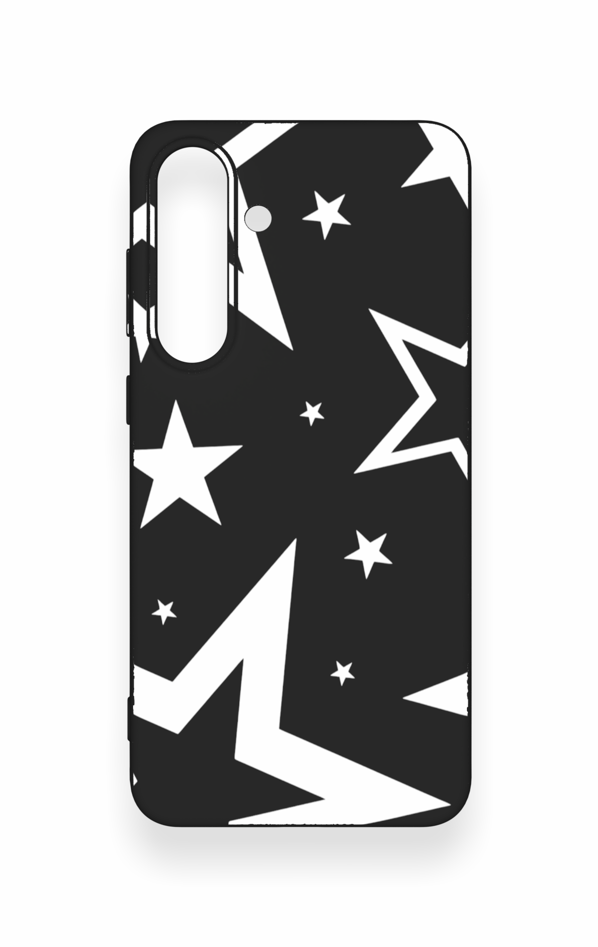 Samsung S25Fe Uyumlu Siyah Mega Star Desenli Silikon Kılıf
