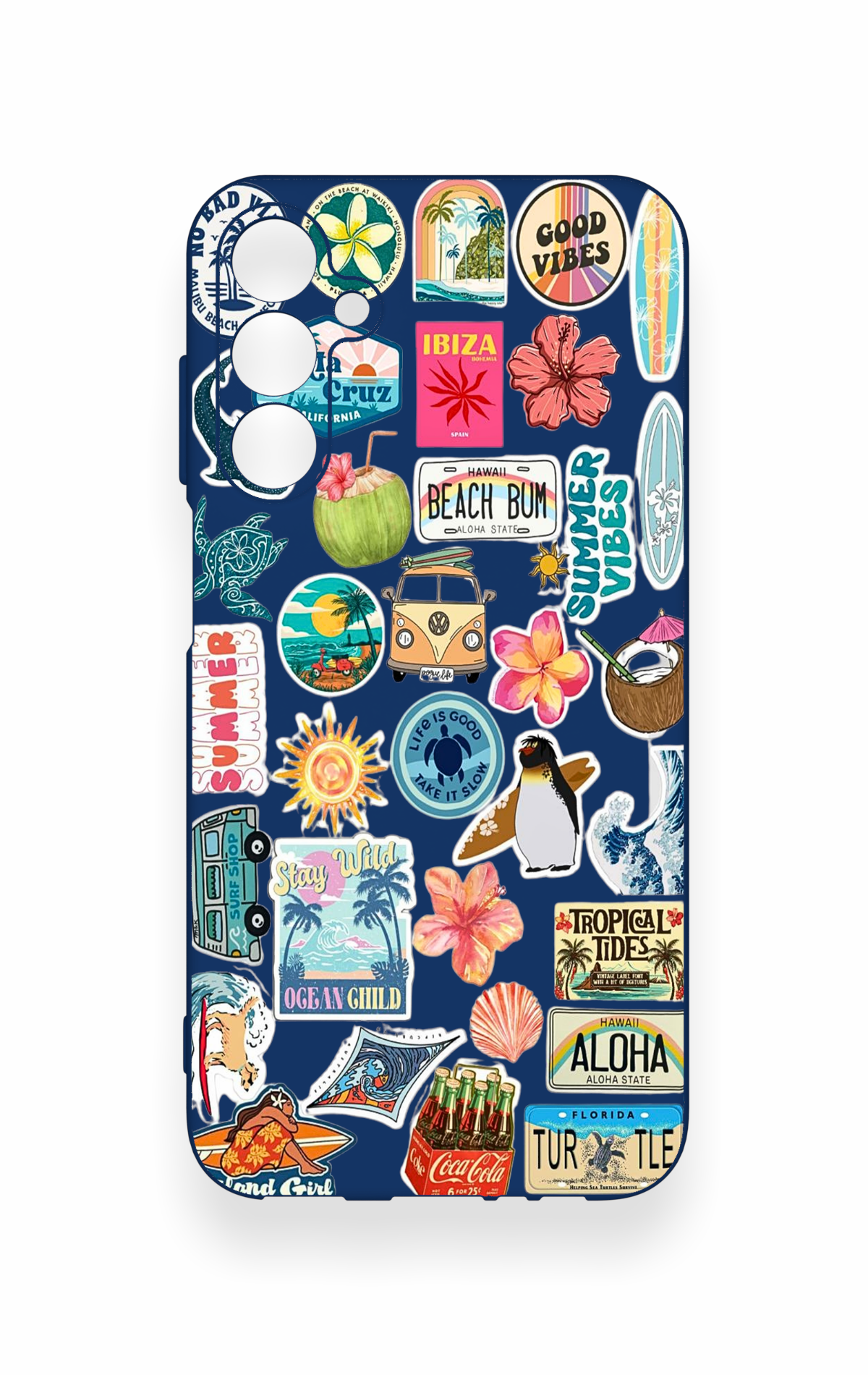 Samsung A15 Uyumlu Summer Vibes Desenli Silikon Kılıf