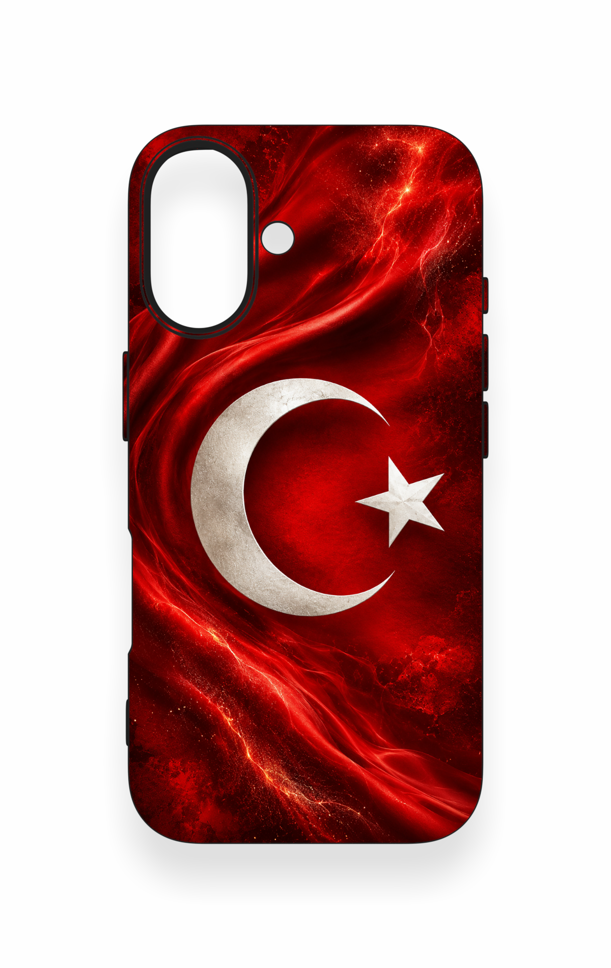 iPhone 16 Uyumlu Türk Bayrağı Desenli Silikon Kılıf