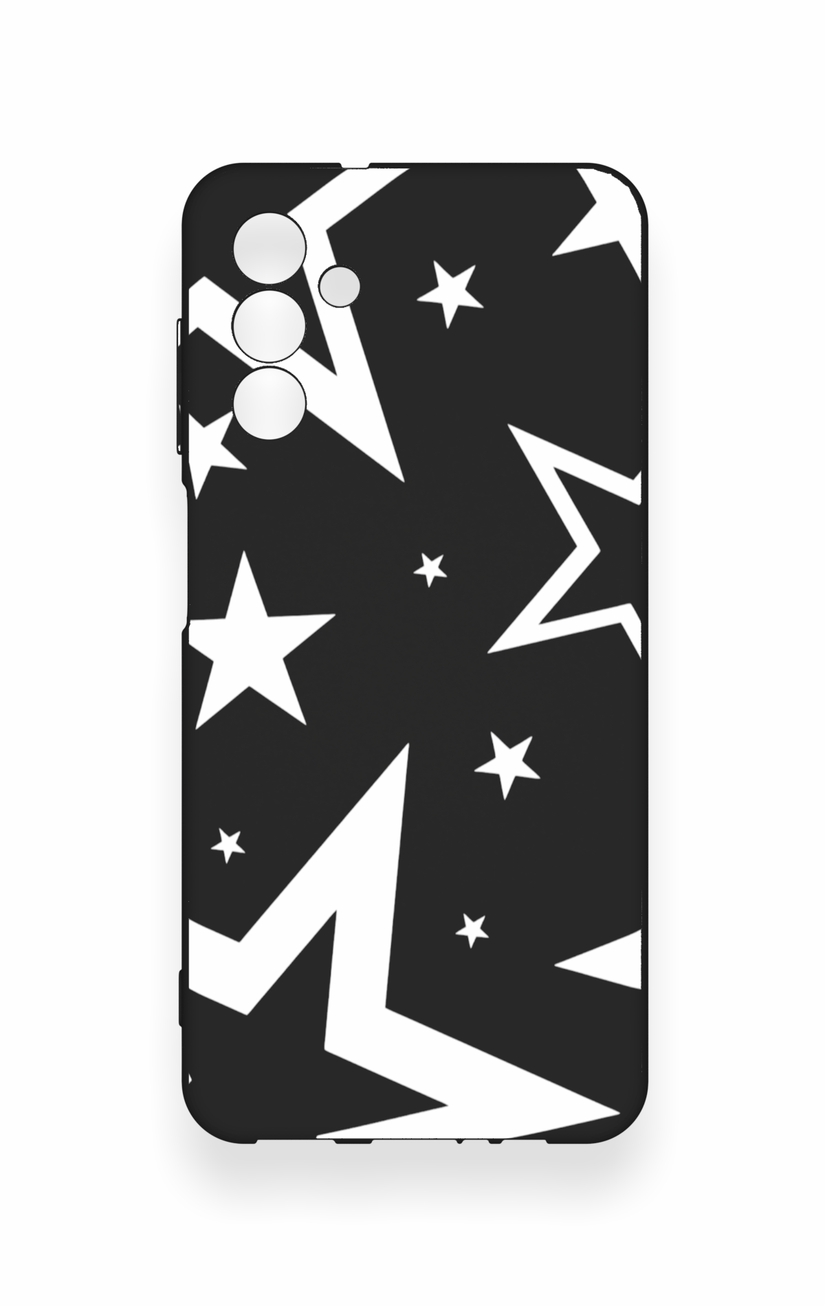 Samsung A04S Uyumlu Siyah Mega Star Desenli Silikon Kılıf