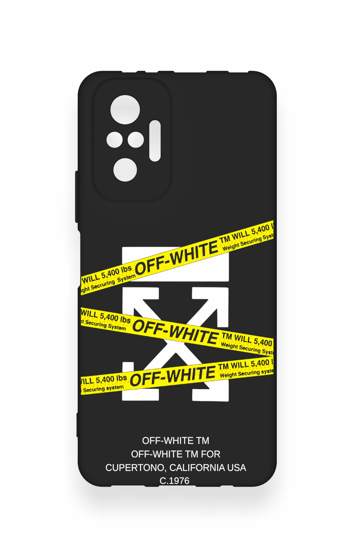 Redmi Note 10 Pro Uyumlu Off White Desenli Silikon Kılıf
