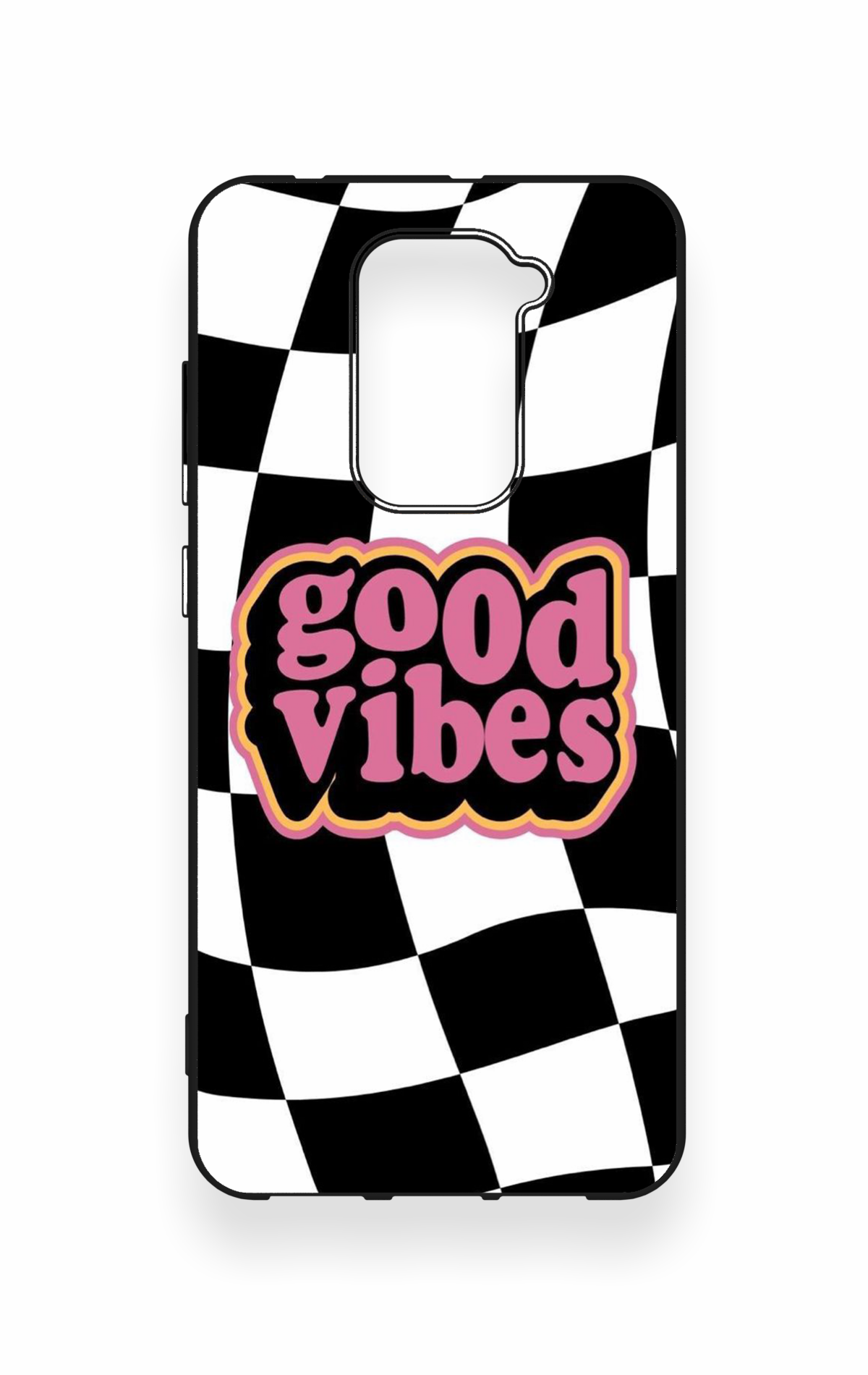Redmi Note 9 Uyumlu Black Good Vibes Desenli Silikon Kılıf