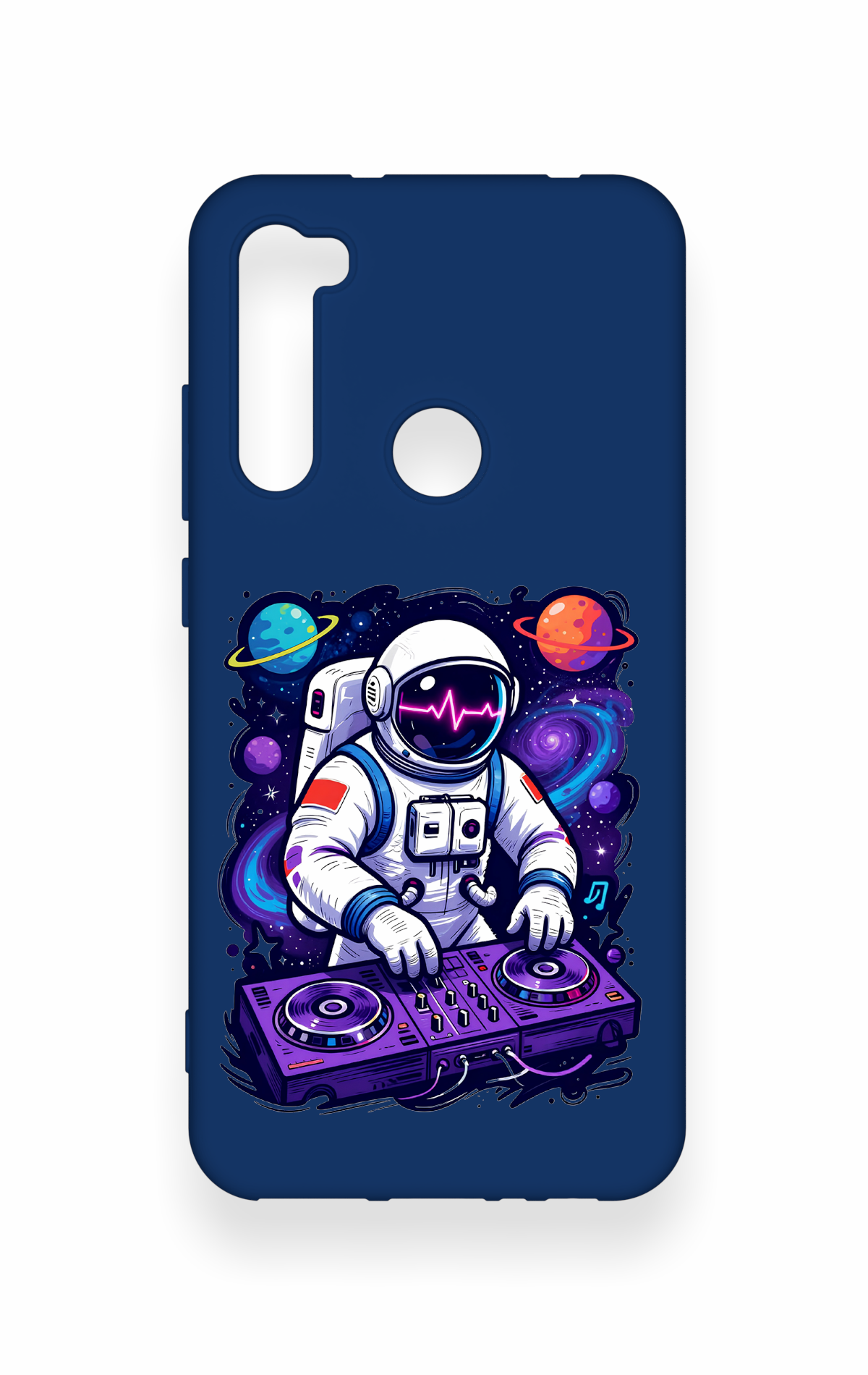 Redmi Note 8 Uyumlu Astronot DJ Desenli Silikon Kılıf