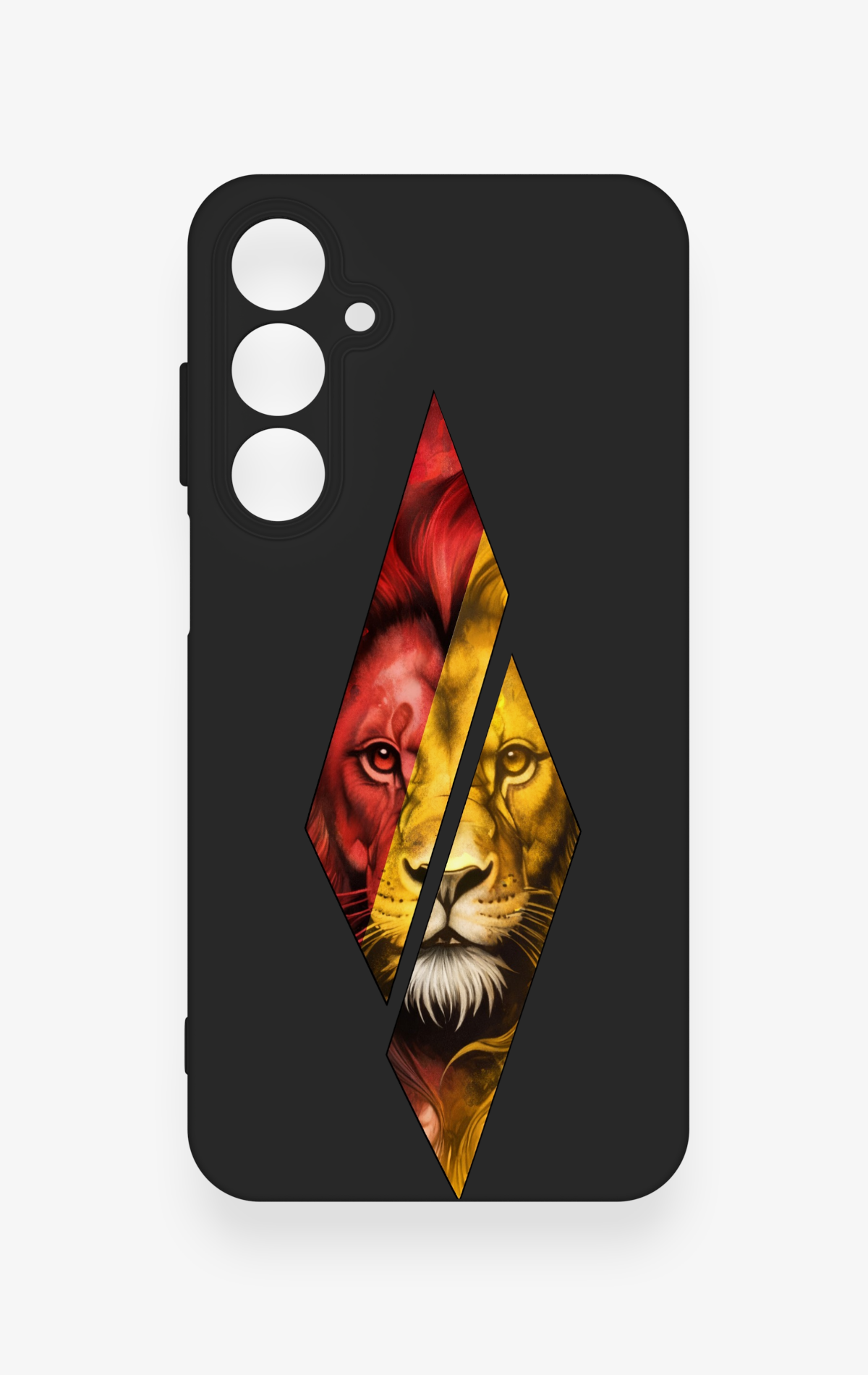 Samsung A55 Uyumlu Kesik Aslan Desenli Silikon Kılıf