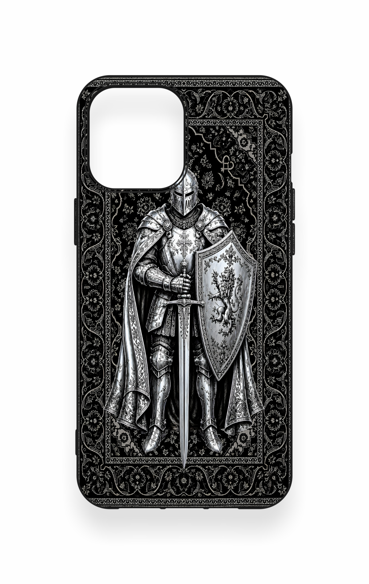 iPhone 12 Pro Max Uyumlu Şövalye Desenli Silikon Kılıf