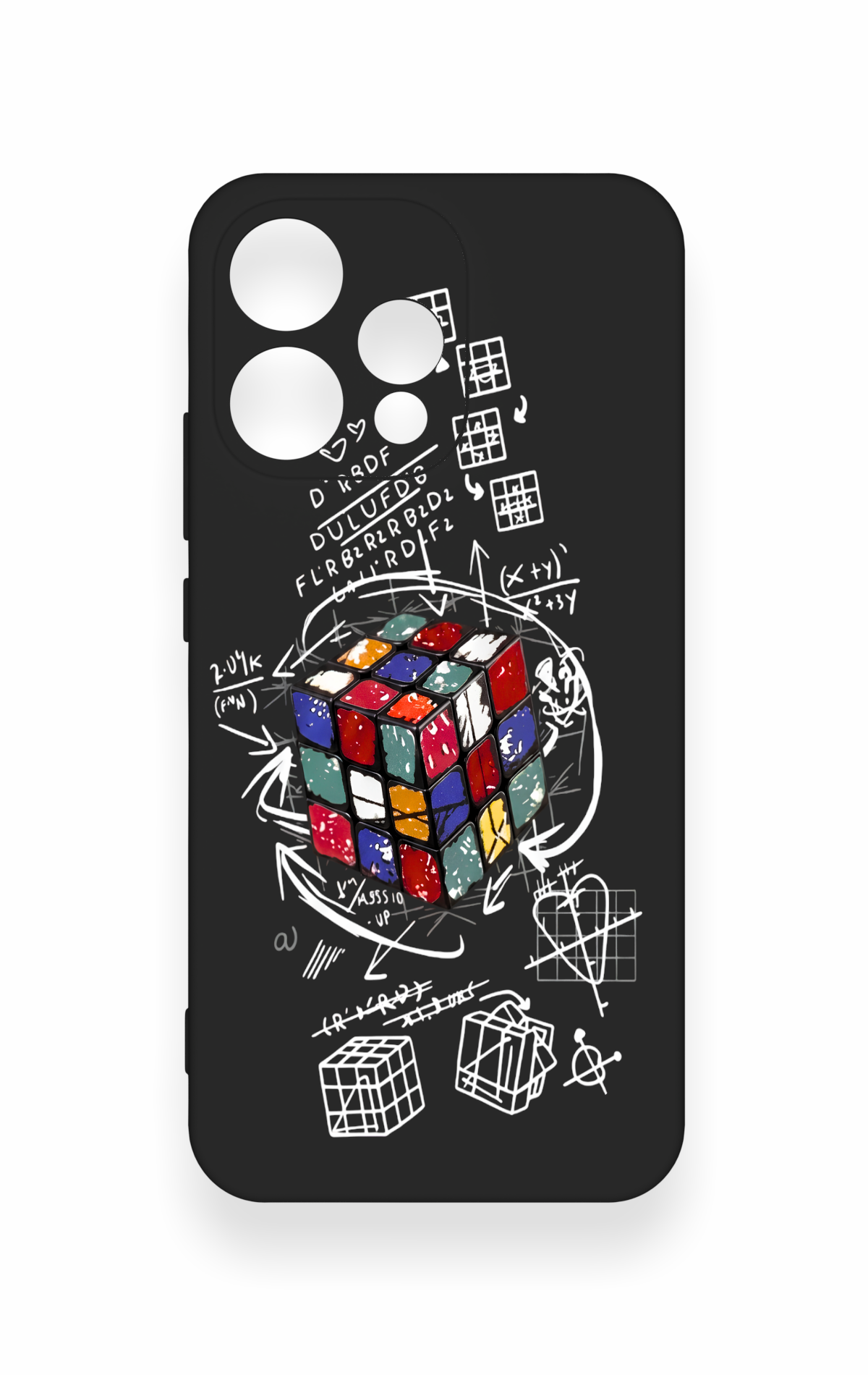 Oppo Reno 15 5G Uyumlu Rubik Küb Desenli Silikon Kılıf
