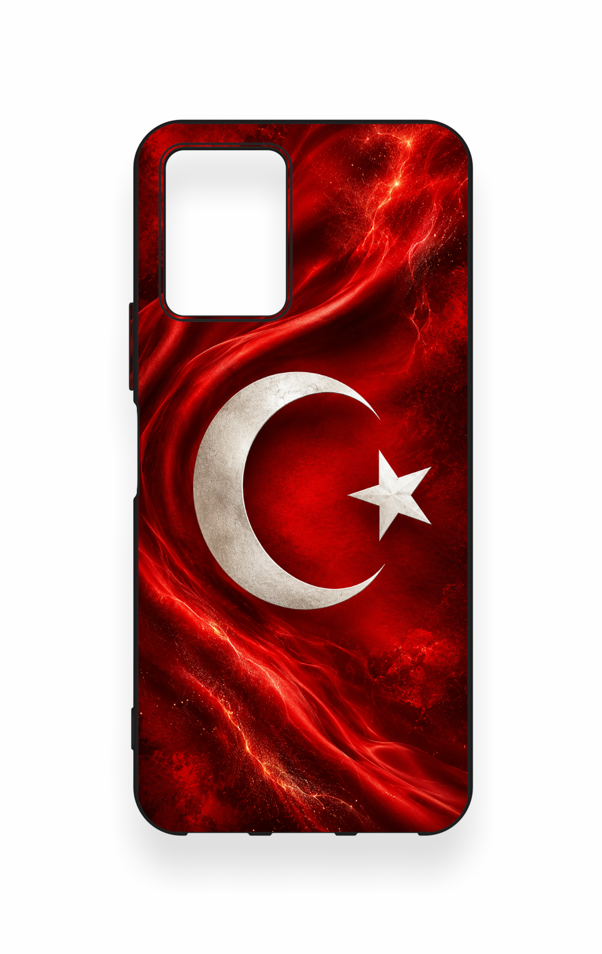 Vivo Y33S Uyumlu Türk Bayrağı Desenli Silikon Kılıf