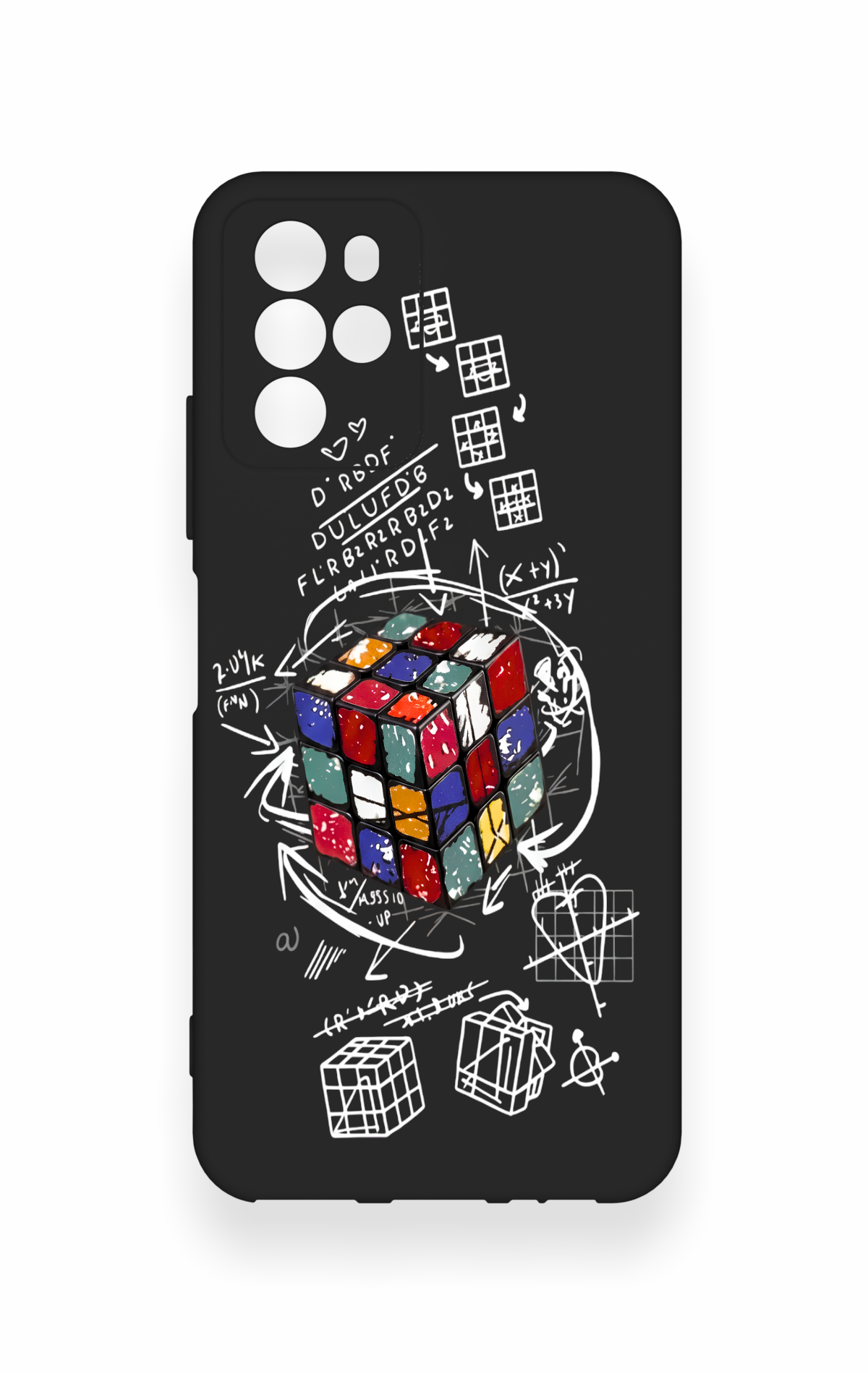 Omix x700 Uyumlu Rubik Küb Desenli Silikon Kılıf
