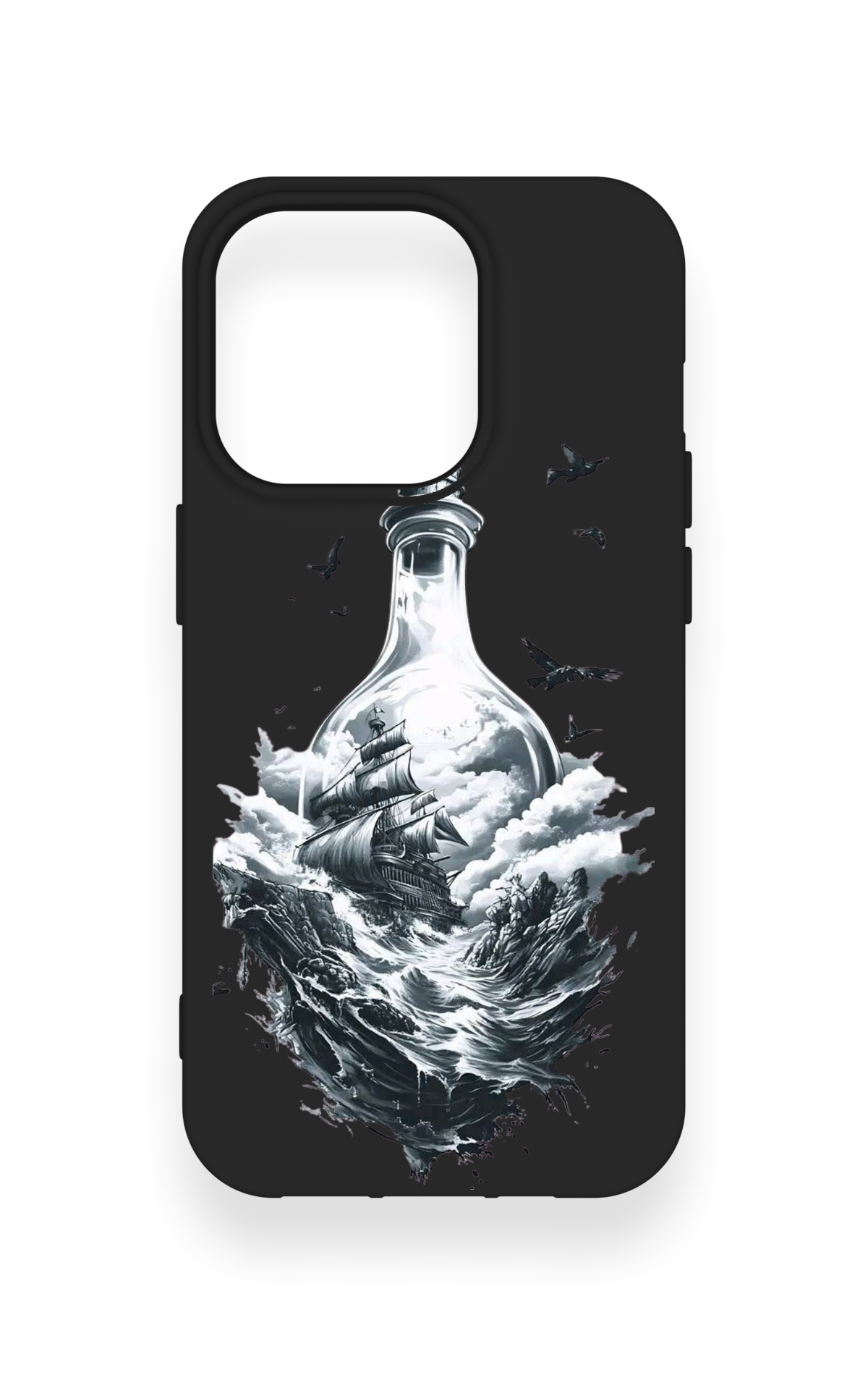 iPhone 14 Pro Uyumlu Secret Sea Desenli Silikon Kılıf