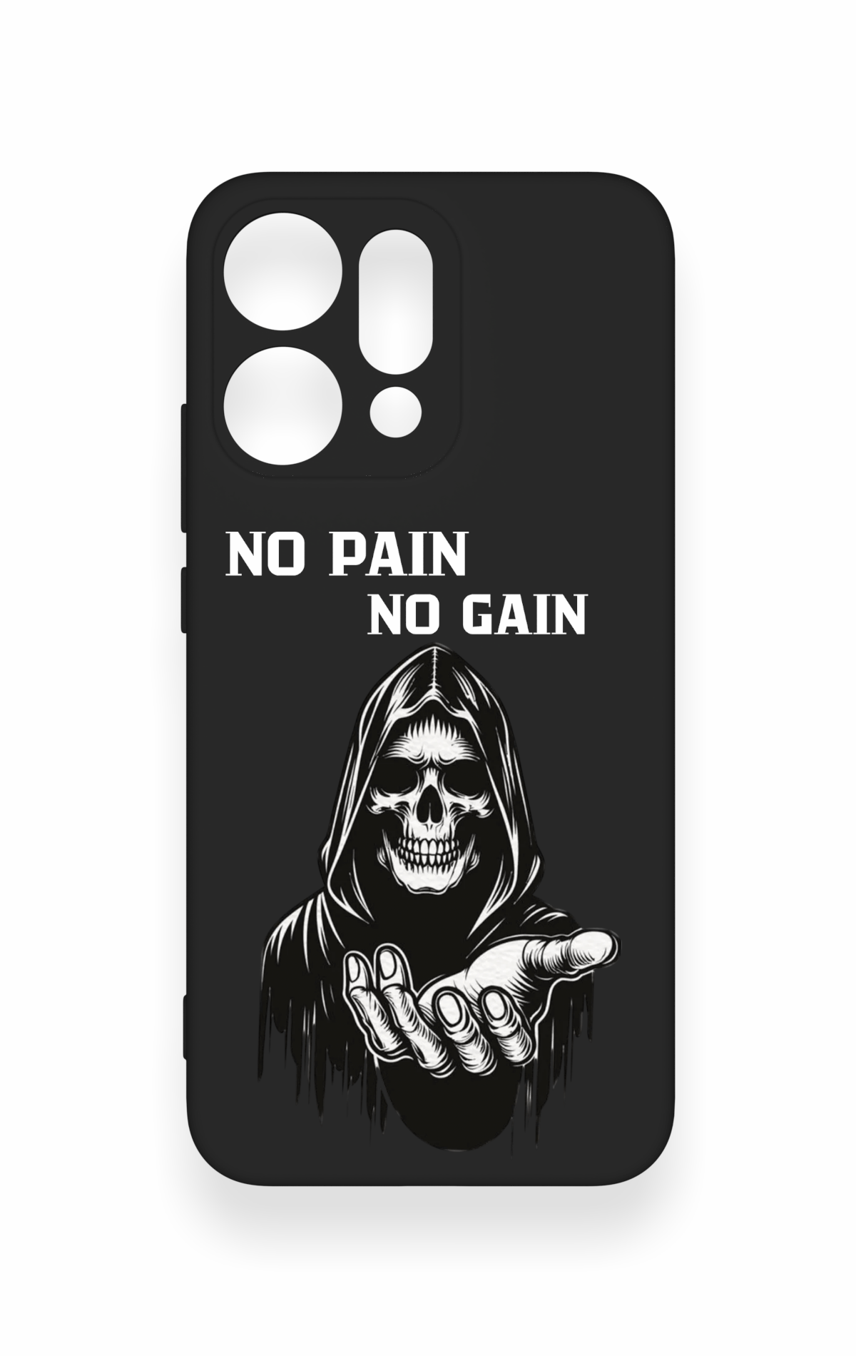 Oppo Reno 14 Uyumlu No Pain No Gain Desenli Silikon Kılıf