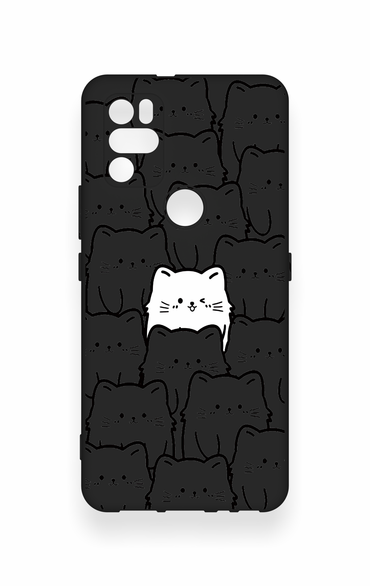 Omix X300 Uyumlu Many Cats Desenli Silikon Kılıf