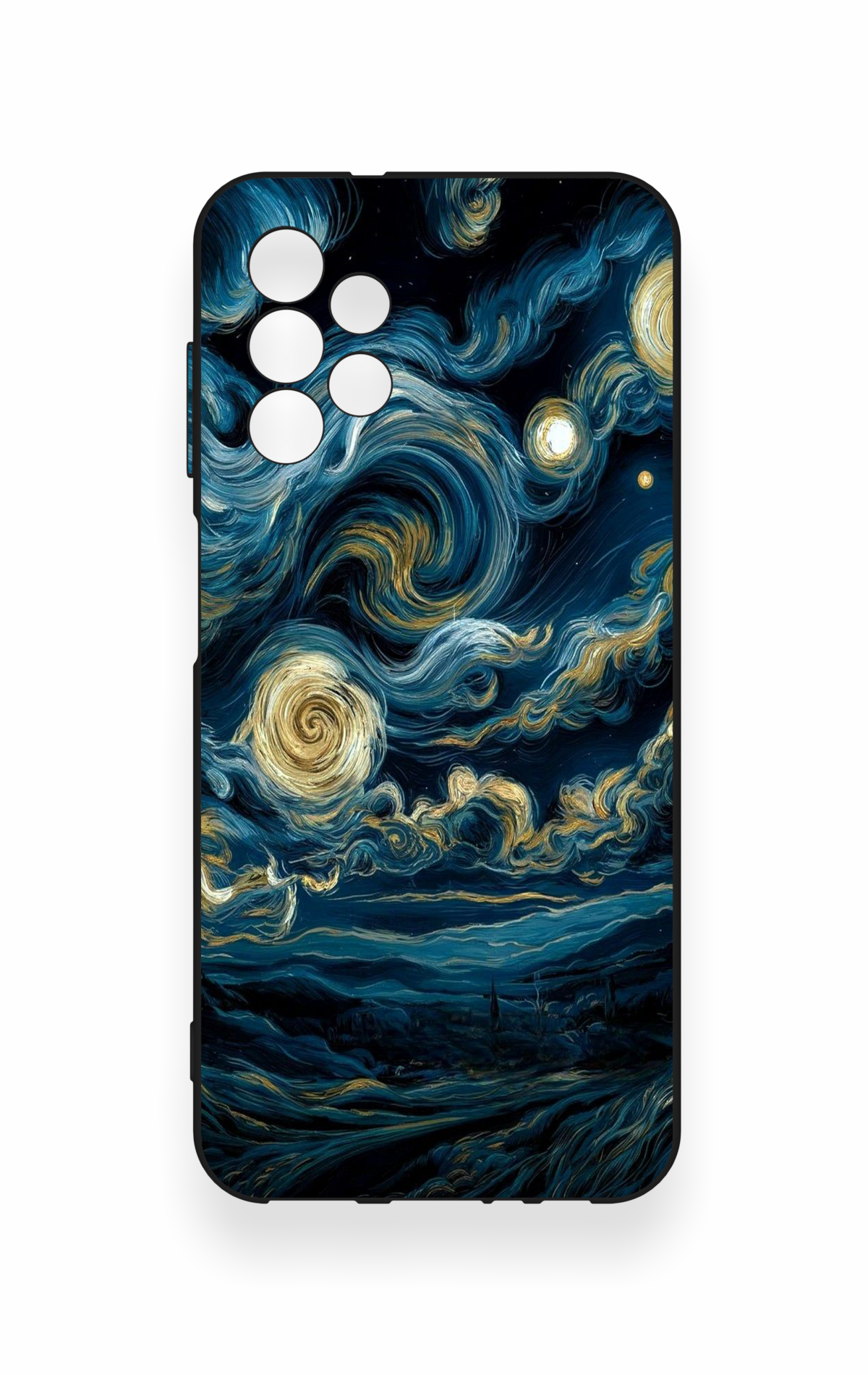 Samsung A13 Uyumlu Yıldızlı Gece Desenli Silikon Kılıf