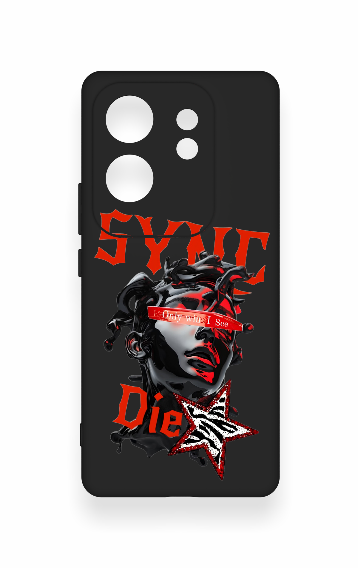 İnfinix Zero 30 Uyumlu Sync Die Desenli Silikon Kılıf