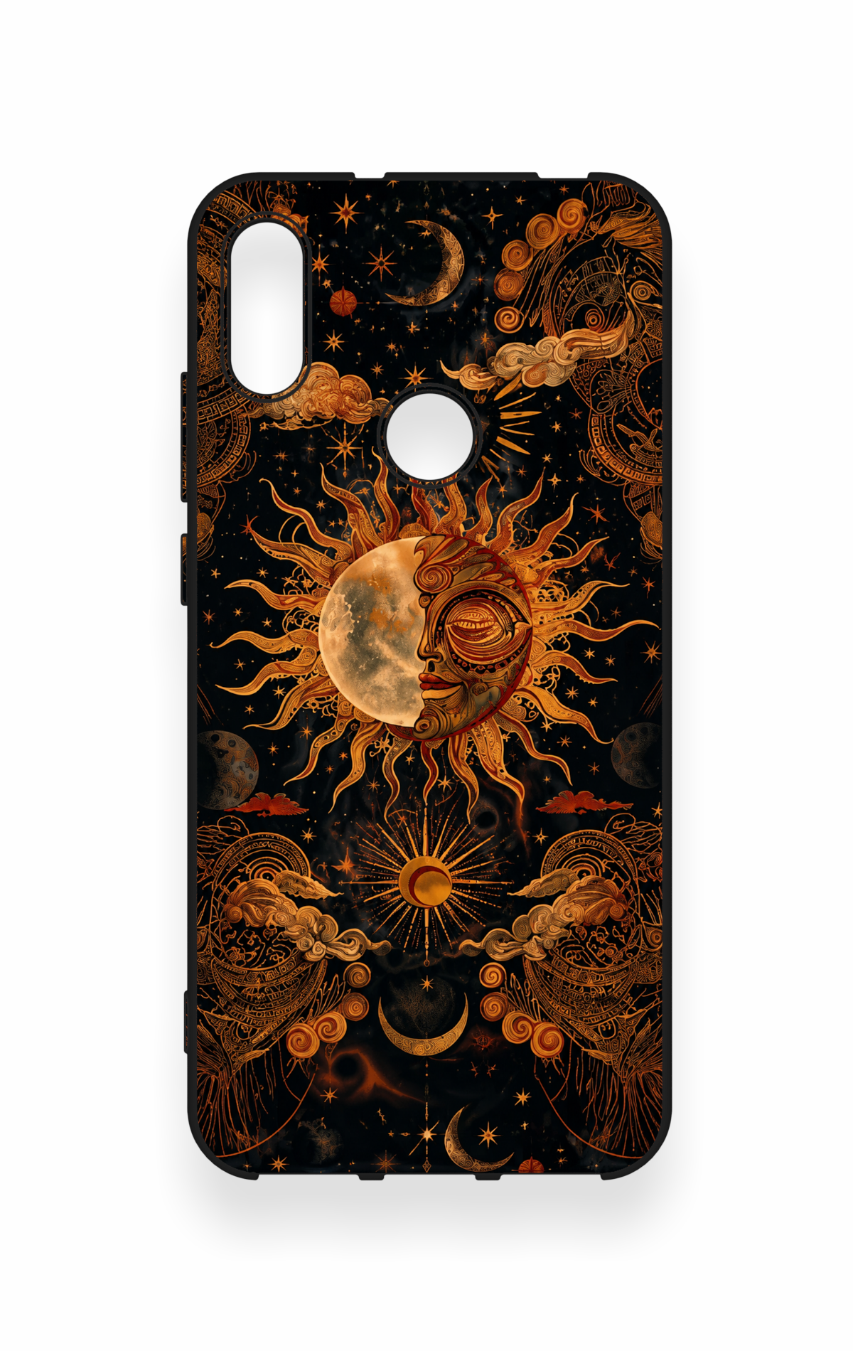 Huawei Y6 2019 Uyumlu Mistik Güneş Desenli Silikon Kılıf