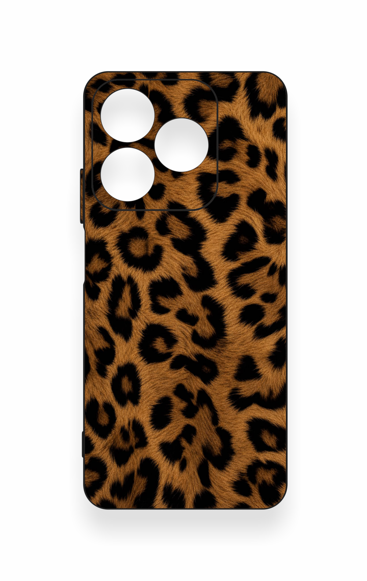 Realme C63 Uyumlu Koyu Leopar Deri Desenli Silikon Kılıf