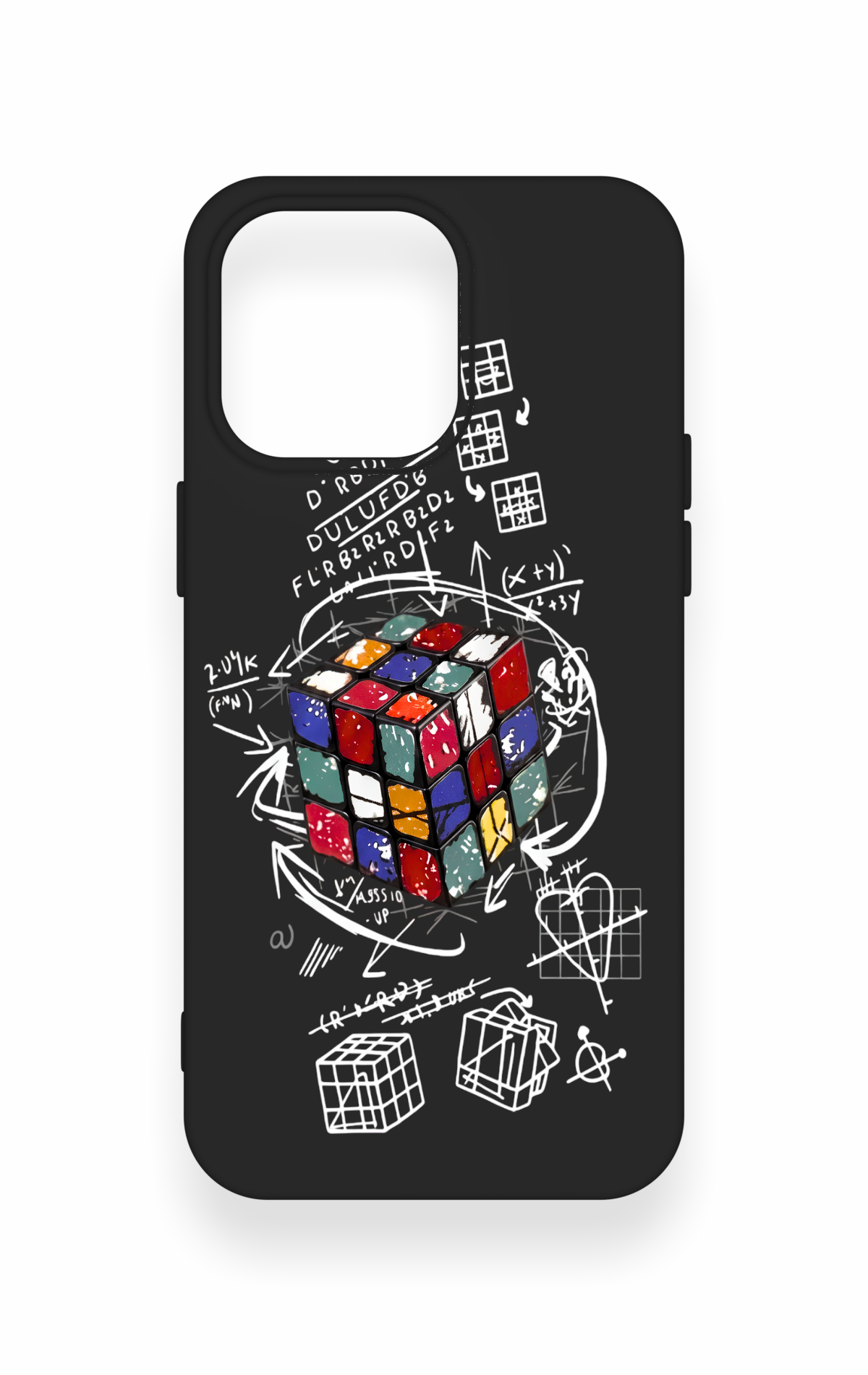 iPhone 15 Pro Max Uyumlu Rubik Küb Desenli Silikon Kılıf