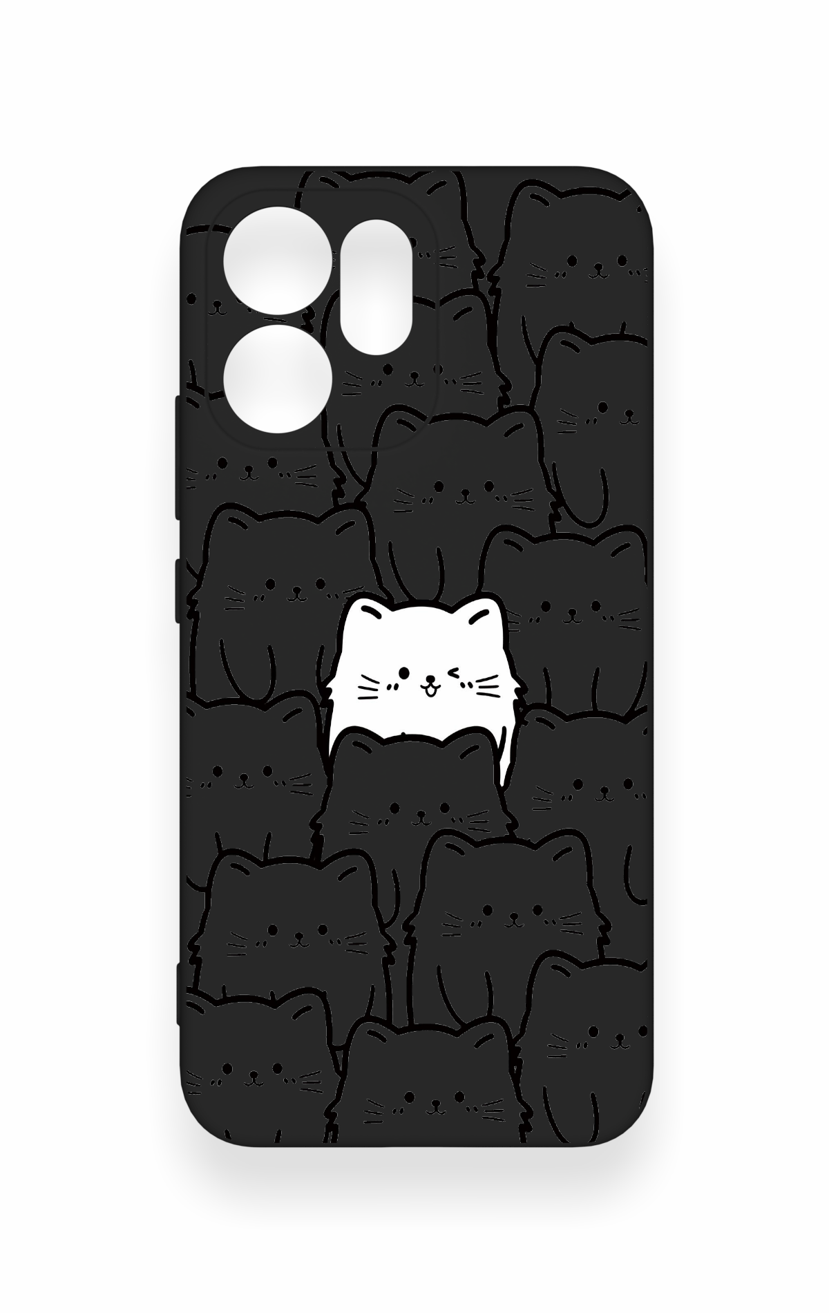 Oppo Reno 14F Uyumlu Many Cats Desenli Silikon Kılıf