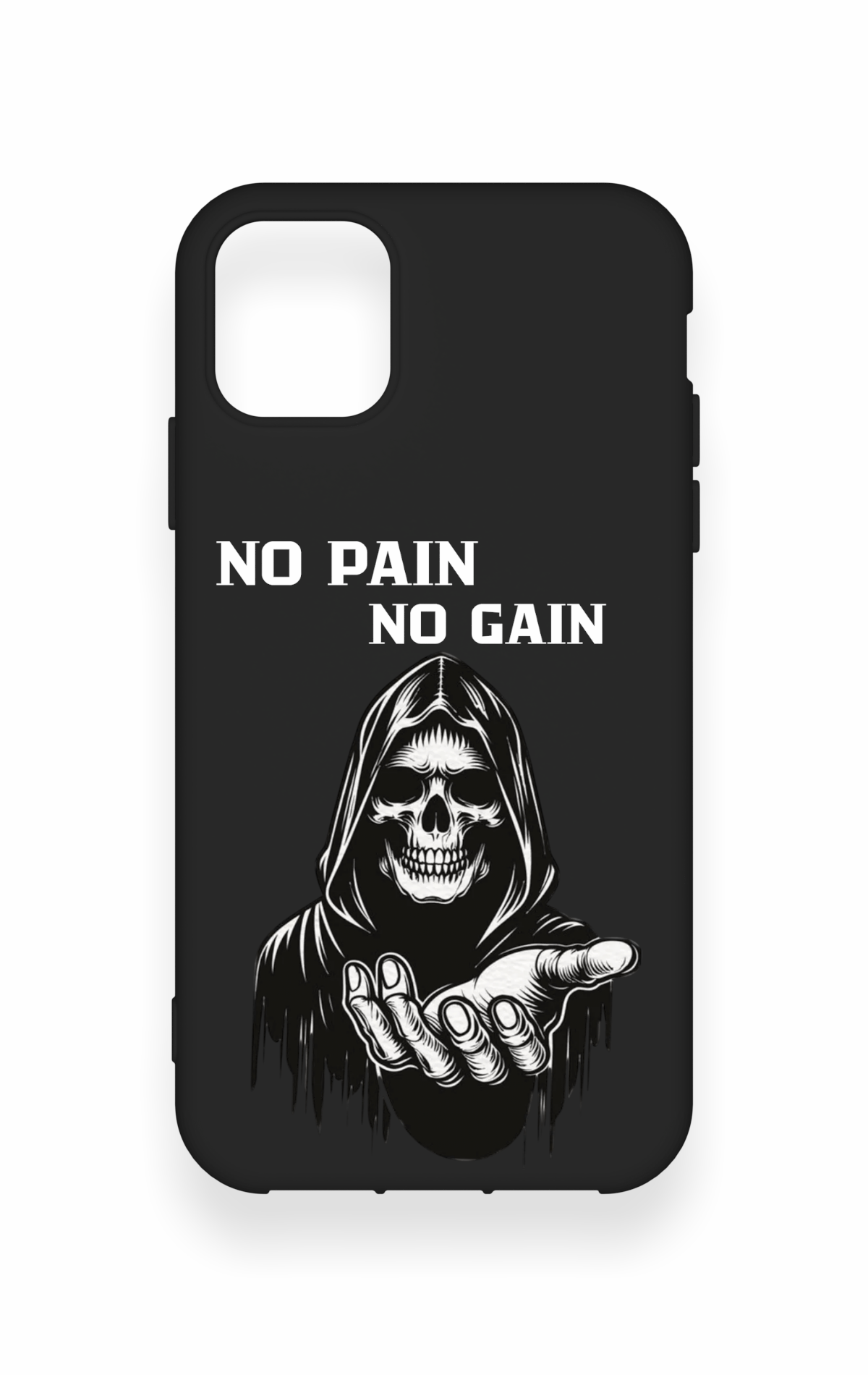 iPhone 11 Uyumlu No Pain No Gain Desenli Silikon Kılıf