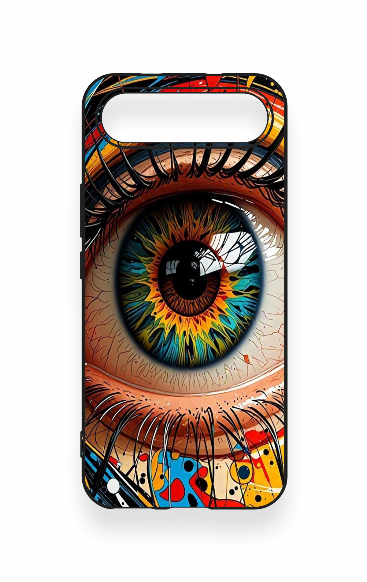 Tecno Spark Slim Uyumlu Renkli Göz Bebeği Desenli Silikon Kılıf