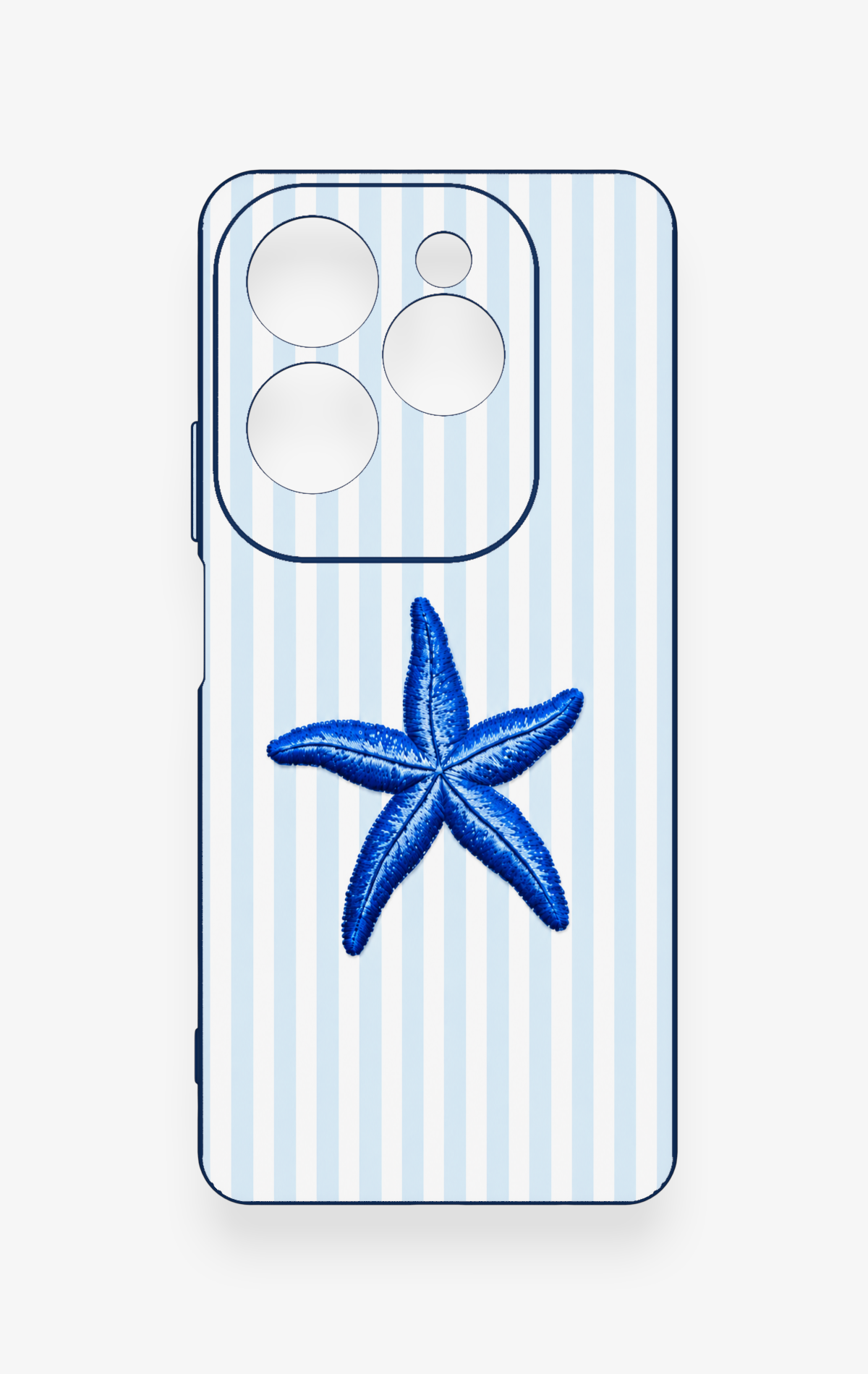 İnfinix Hot 40 Pro Uyumlu Mavi Deniz Yıldızı Desenli Silikon Kılıf