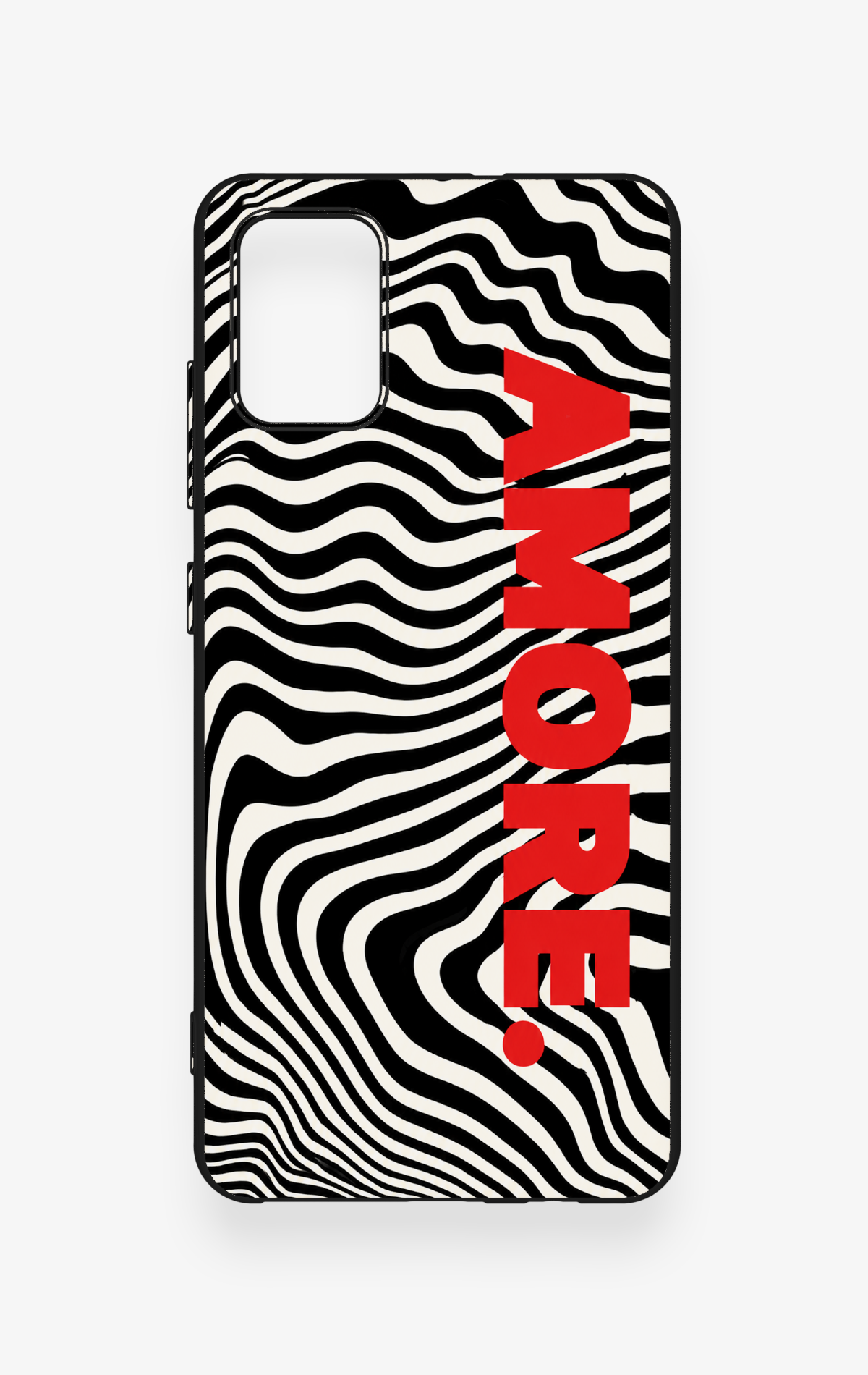 Saamsung A51 Uyumlu Zebra Amore Desenli Silikon Kılıf