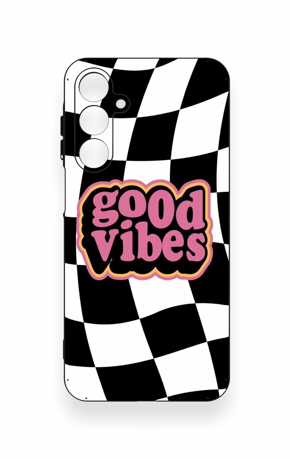 Samsung A16 Uyumlu Black Good Vibes Desenli Silikon Kılıf