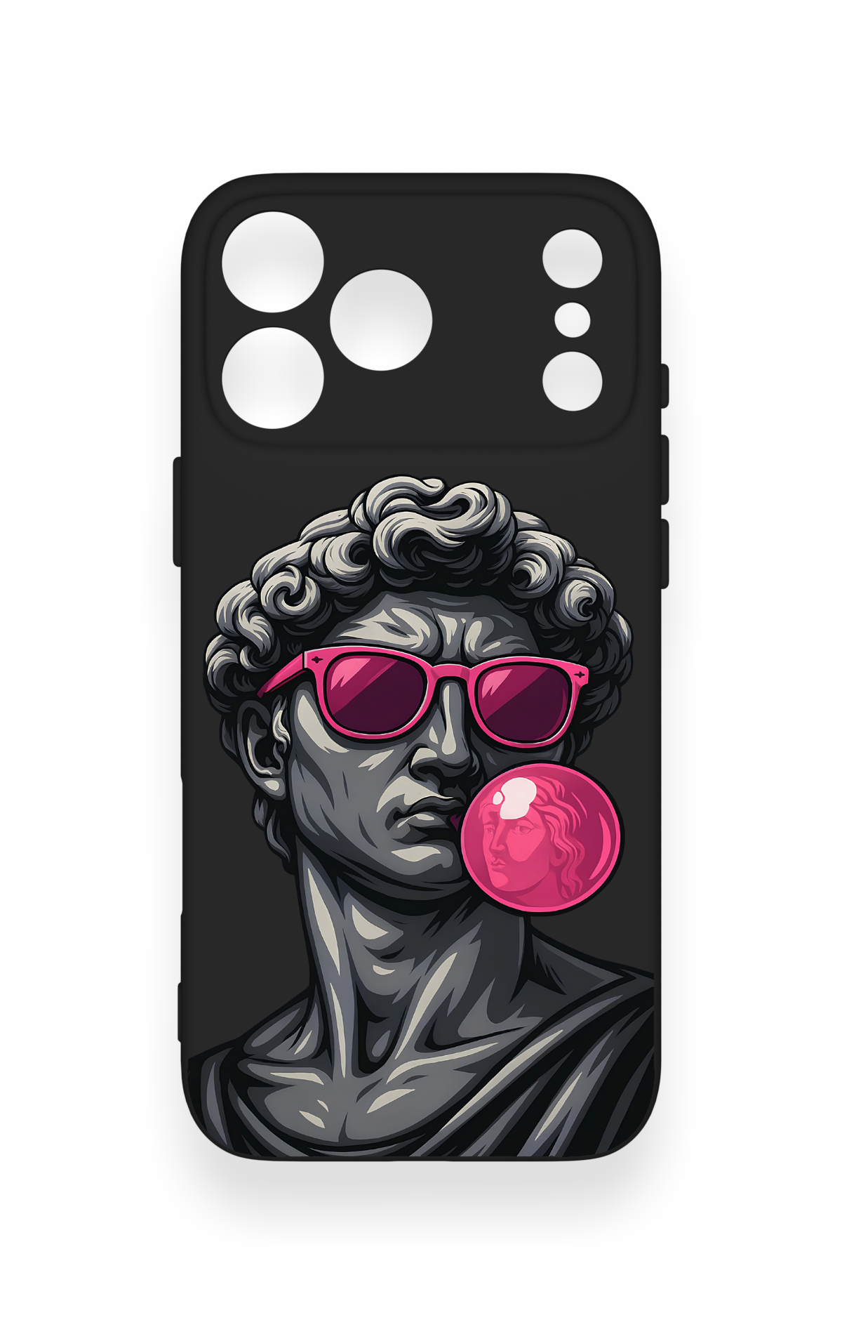 iPhone 17 Pro Max Uyumlu Pop David Desenli Silikon Kılıf