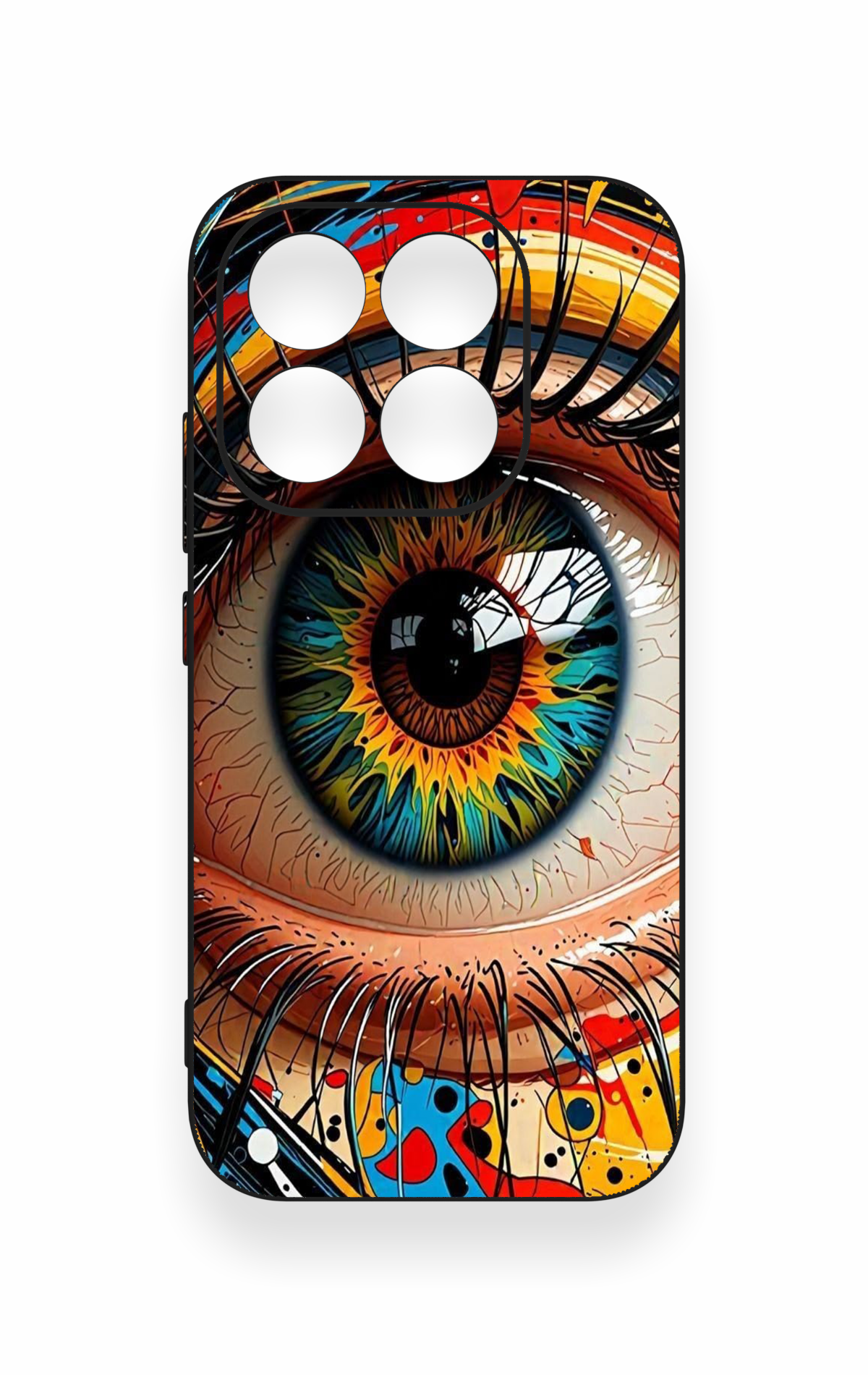 Xiaomi Mi 17 5G Uyumlu Renkli Göz Bebeği Desenli Silikon Kılıf