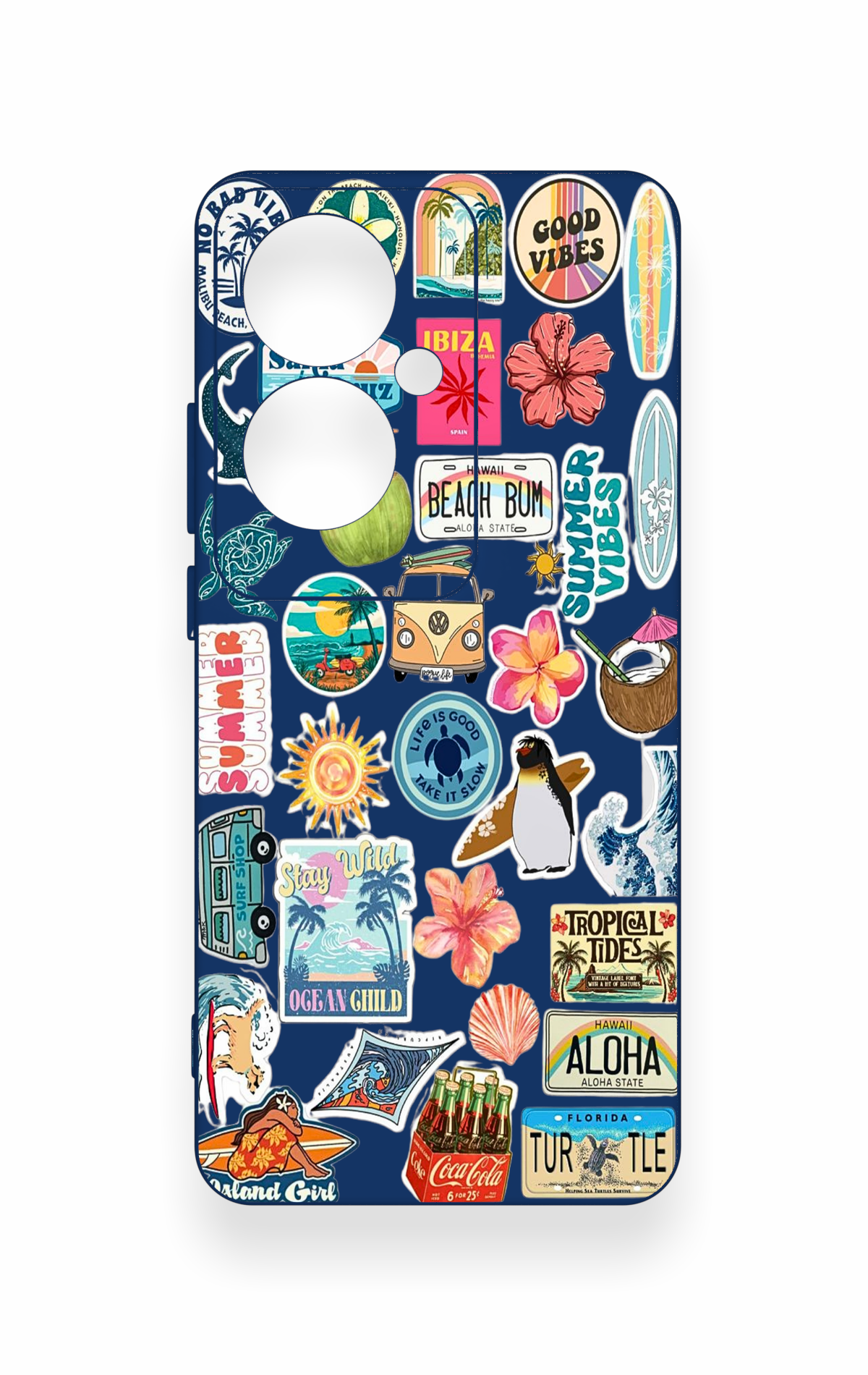 Oppo Reno 11F Uyumlu Summer Vibes Desenli Silikon Kılıf