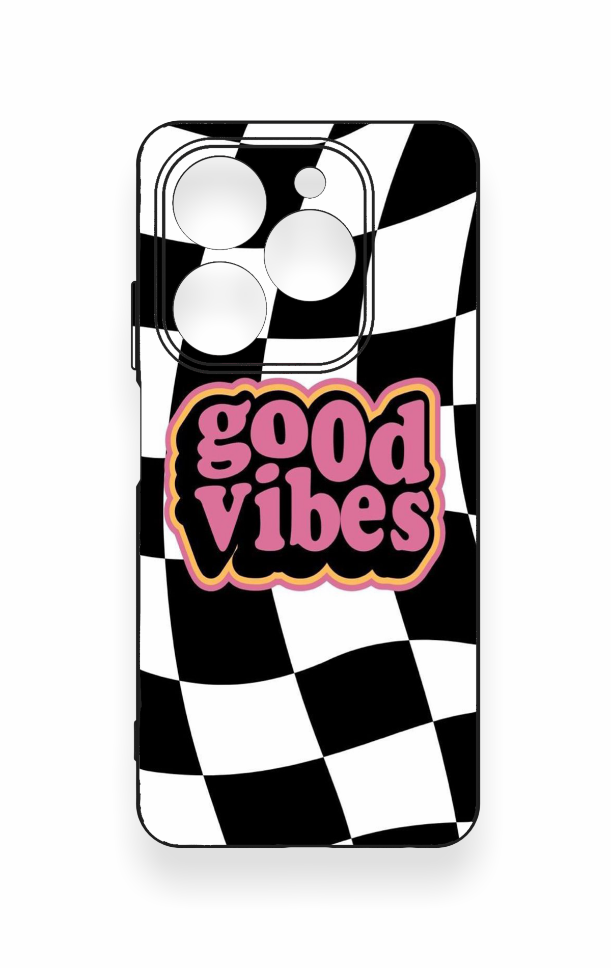 Tecno Spark 20C Uyumlu Black Good Vibes Desenli Silikon Kılıf