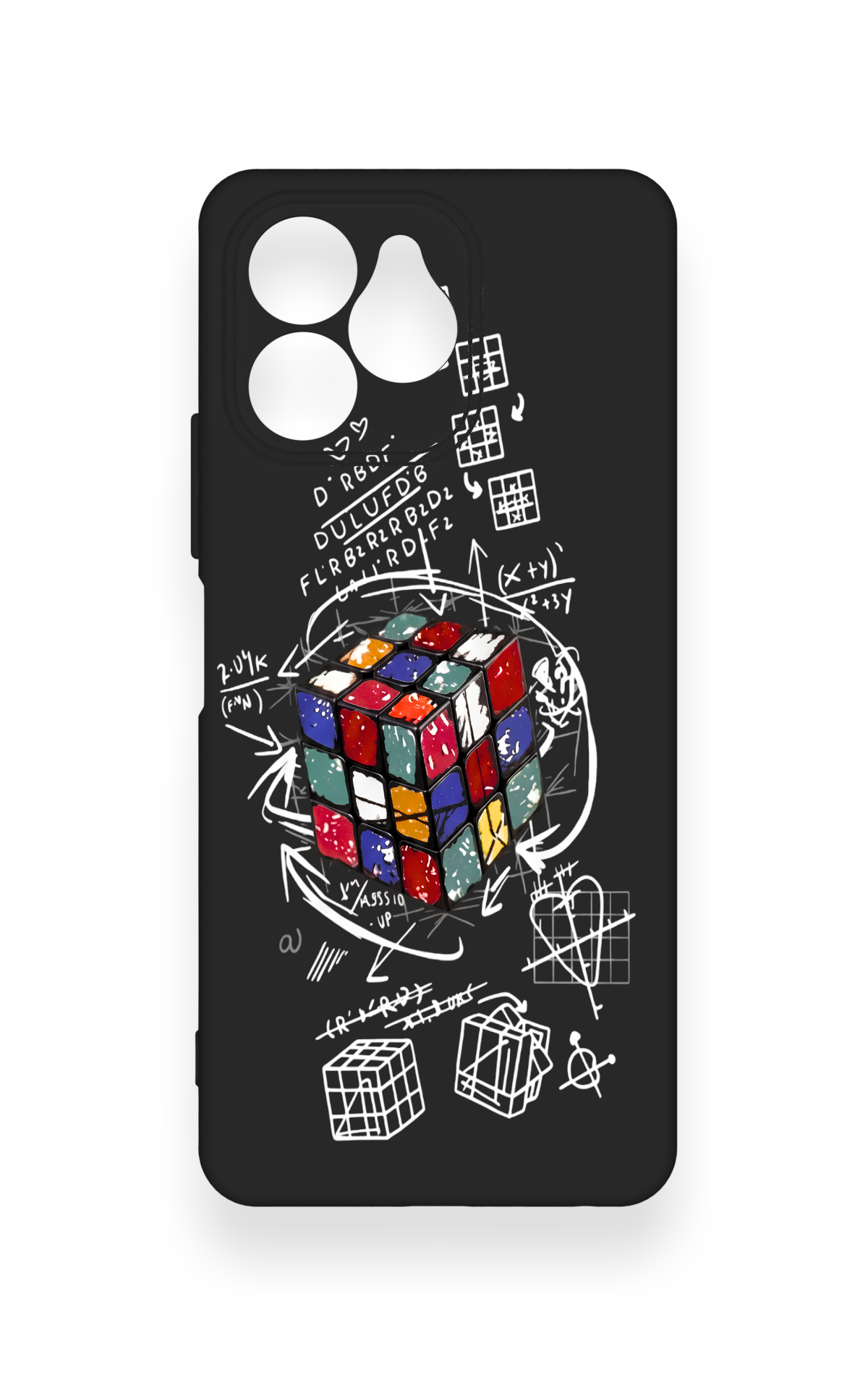 Omix x6 Uyumlu Rubik Küb Desenli Silikon Kılıf