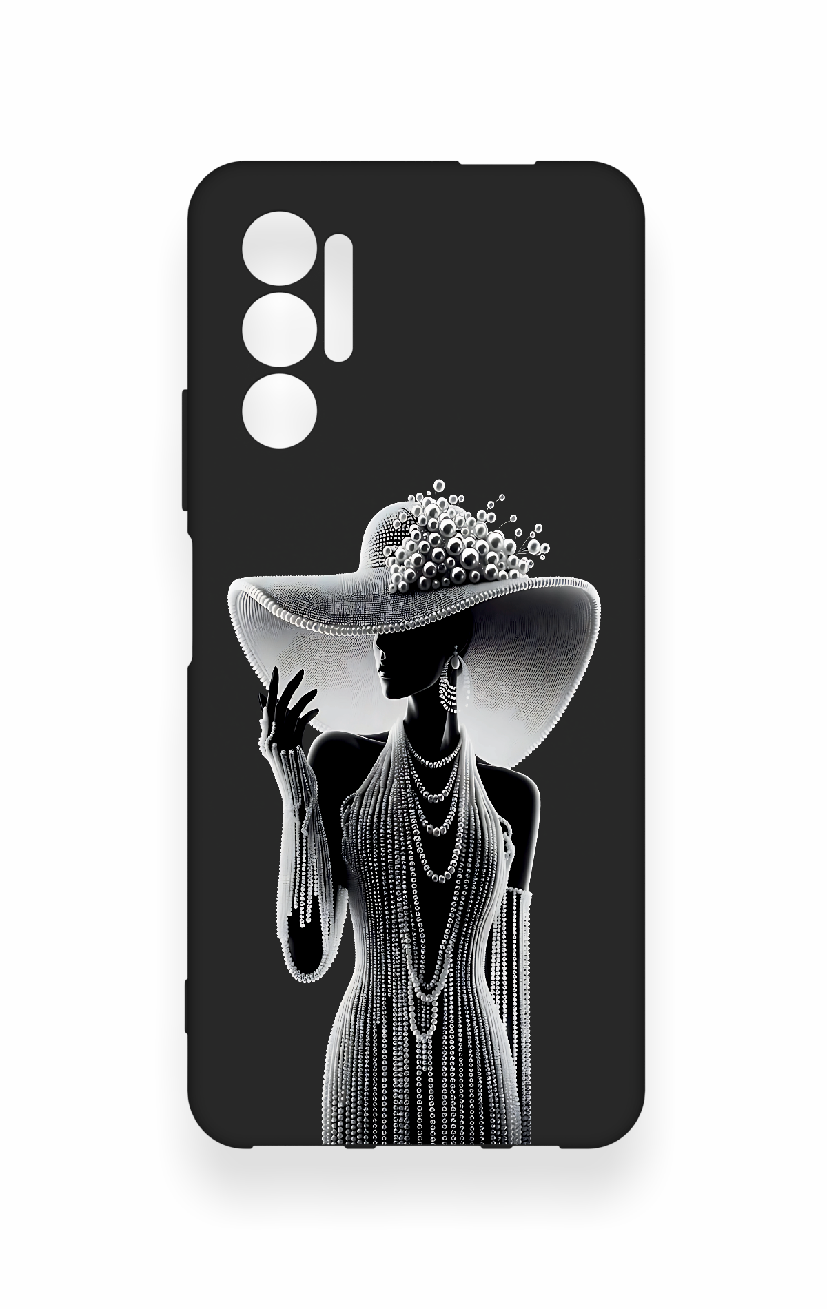 Tecno Pova 3 Uyumlu Lady Desenli Silikon Kılıf