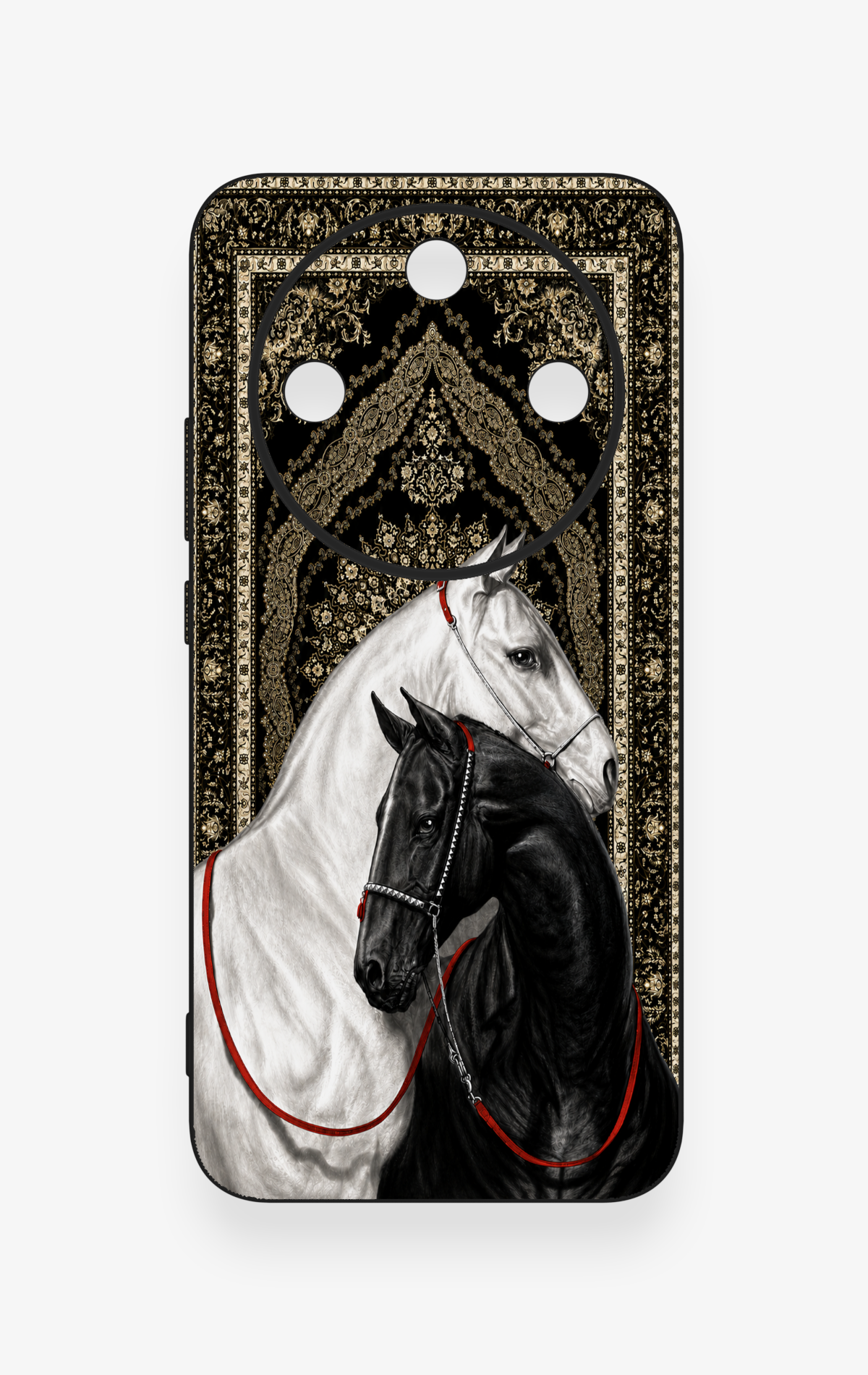 Honor Magic 8 Lite Uyumlu Asil Sevgili Atlar Desenli Silikon Kılıf
