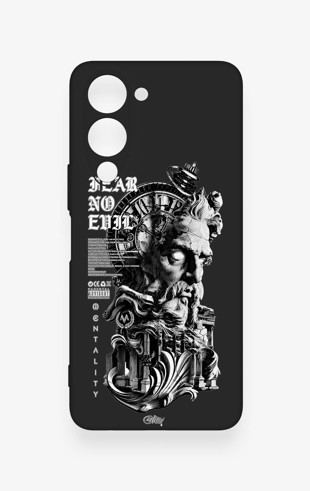 Vivo Y19 5G Uyumlu Fear No Evil Desenli Silikon Kılıf