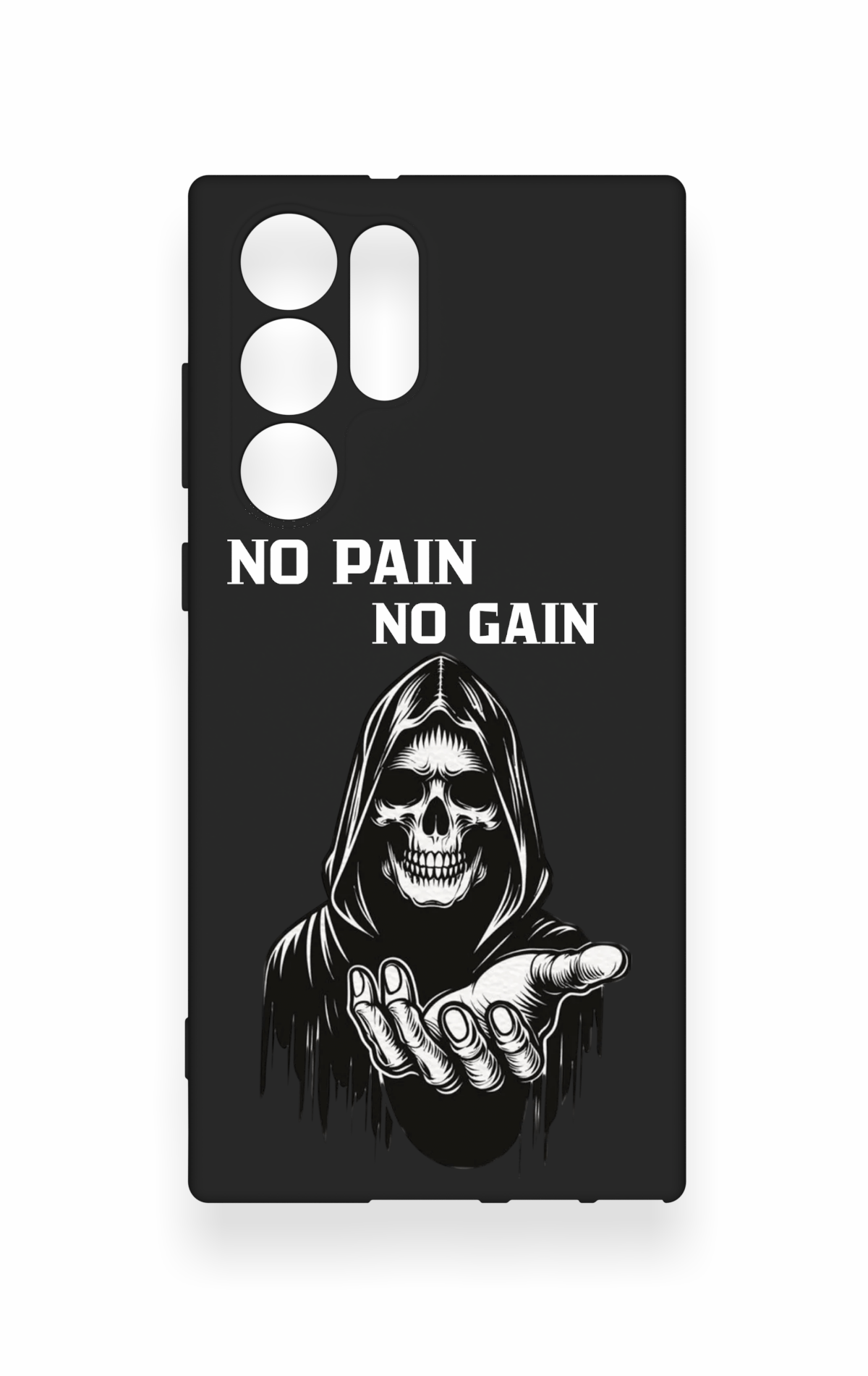 Samsung S22 Ultra Uyumlu No Pain No Gain Desenli Silikon Kılıf