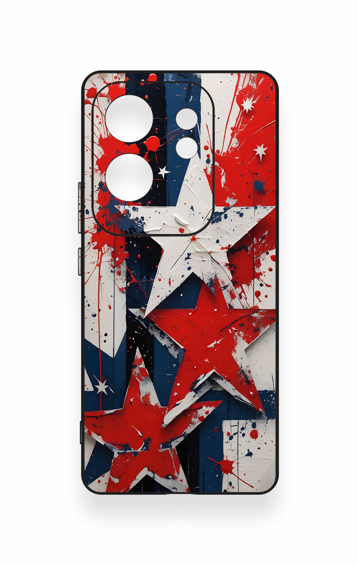 İnfinix Zero 30 Uyumlu Star Flag Desenli Silikon Kılıf