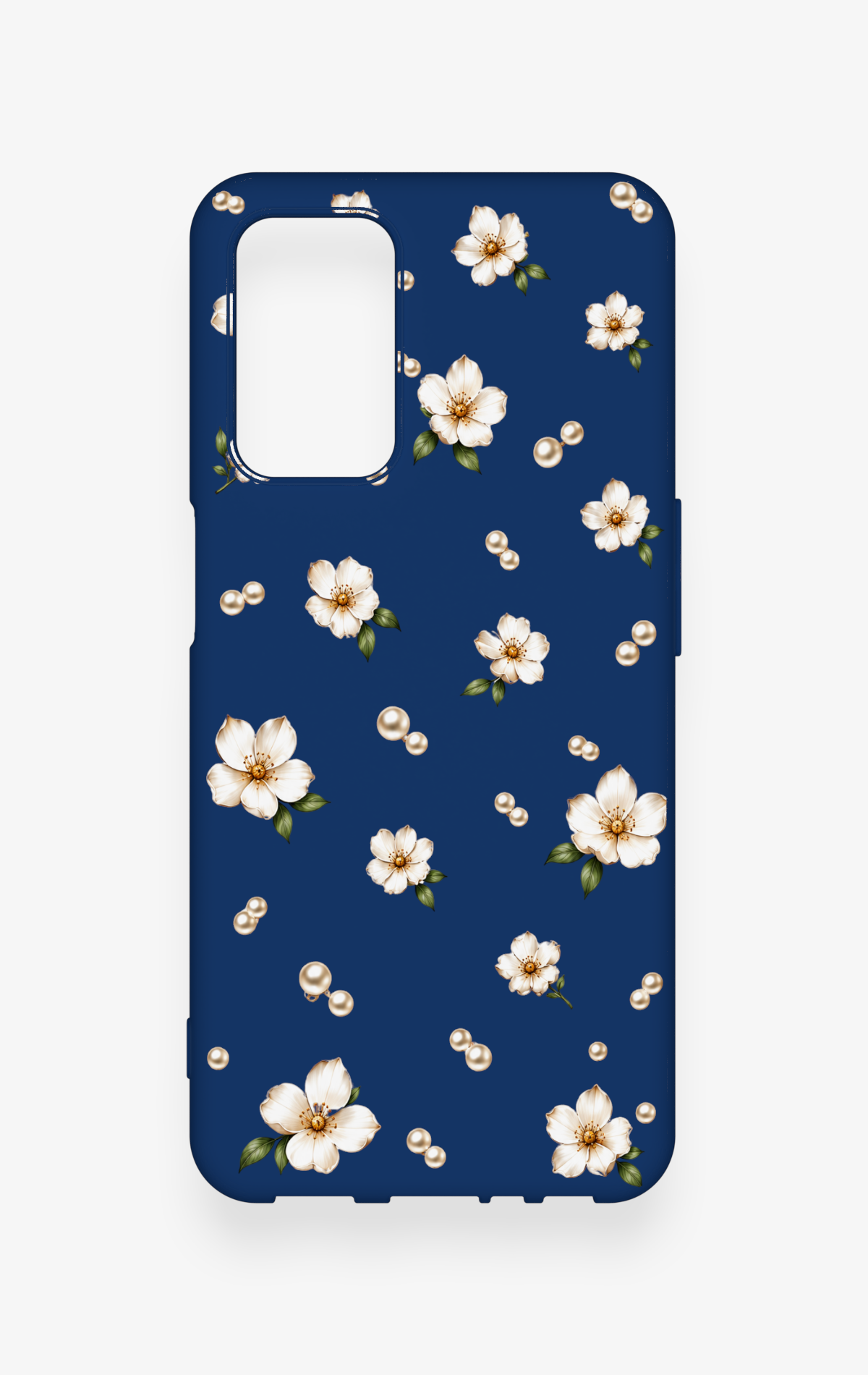 Oppo A55 Uyumlu Papatya İnci Desenli Silikon Kılıf