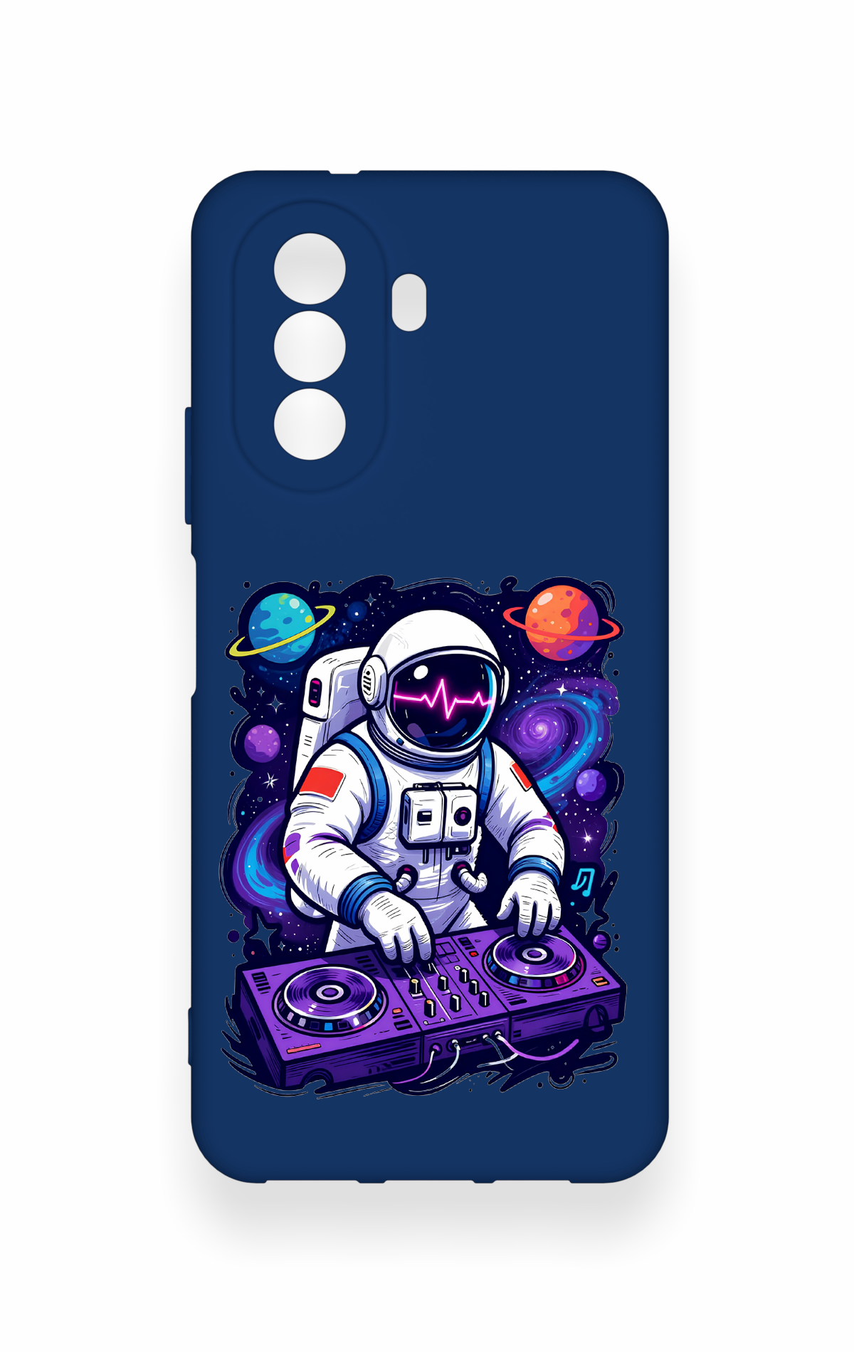 Huawei Nova Y70 Uyumlu Astronot DJ Desenli Silikon Kılıf