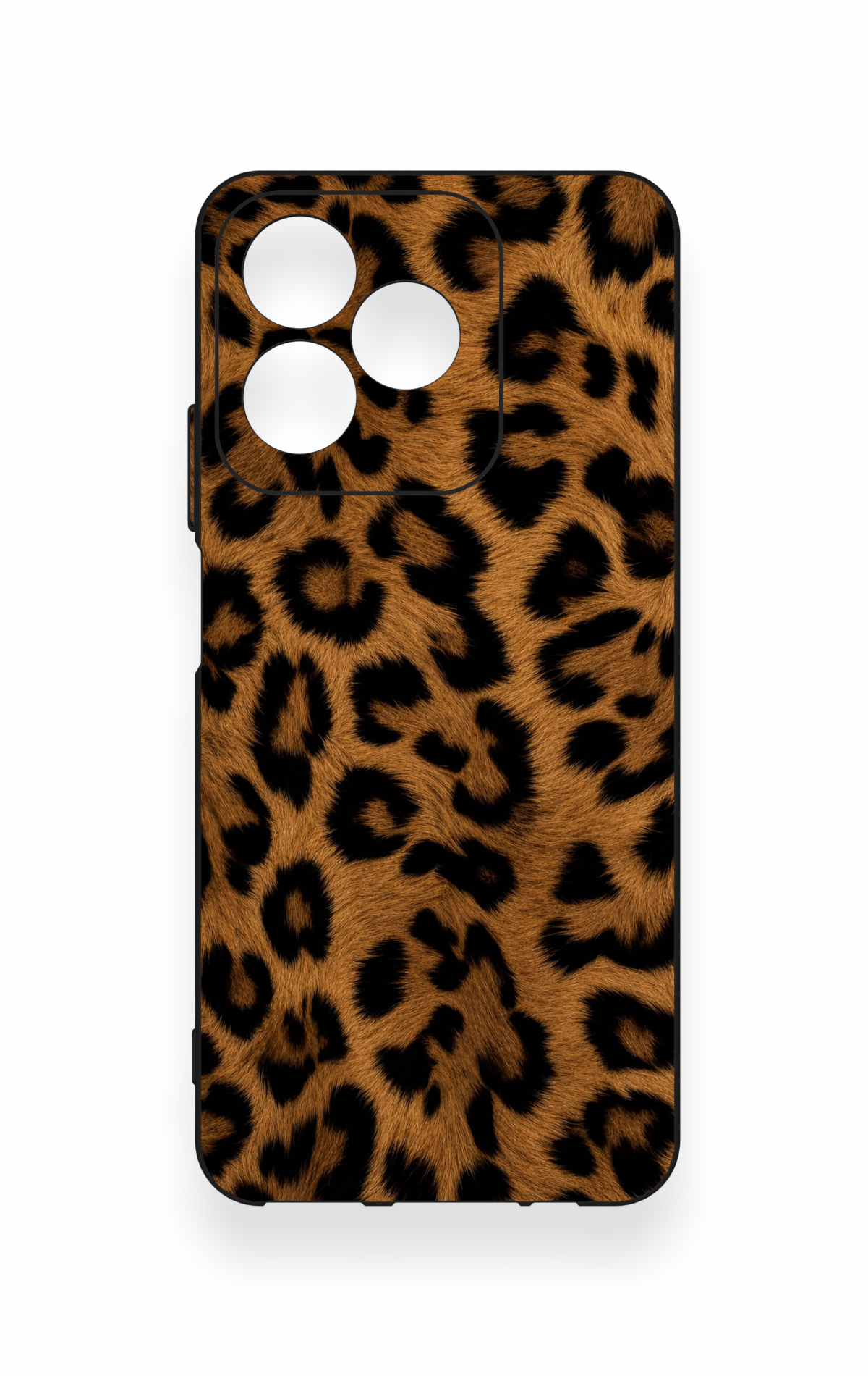 Realme C53 Uyumlu Koyu Leopar Deri Desenli Silikon Kılıf