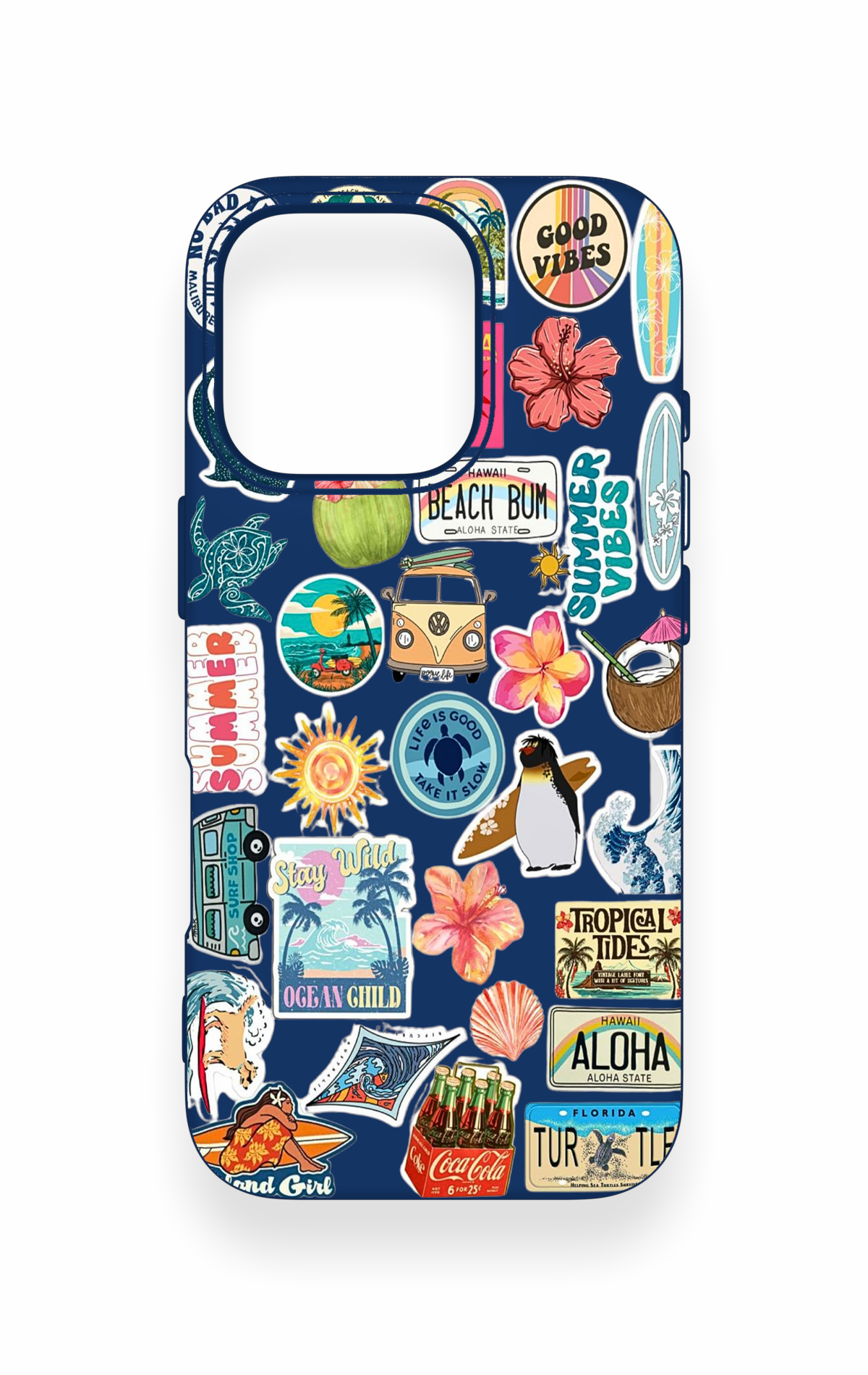 iPhone 16 Pro Uyumlu Summer Vibes Desenli Silikon Kılıf