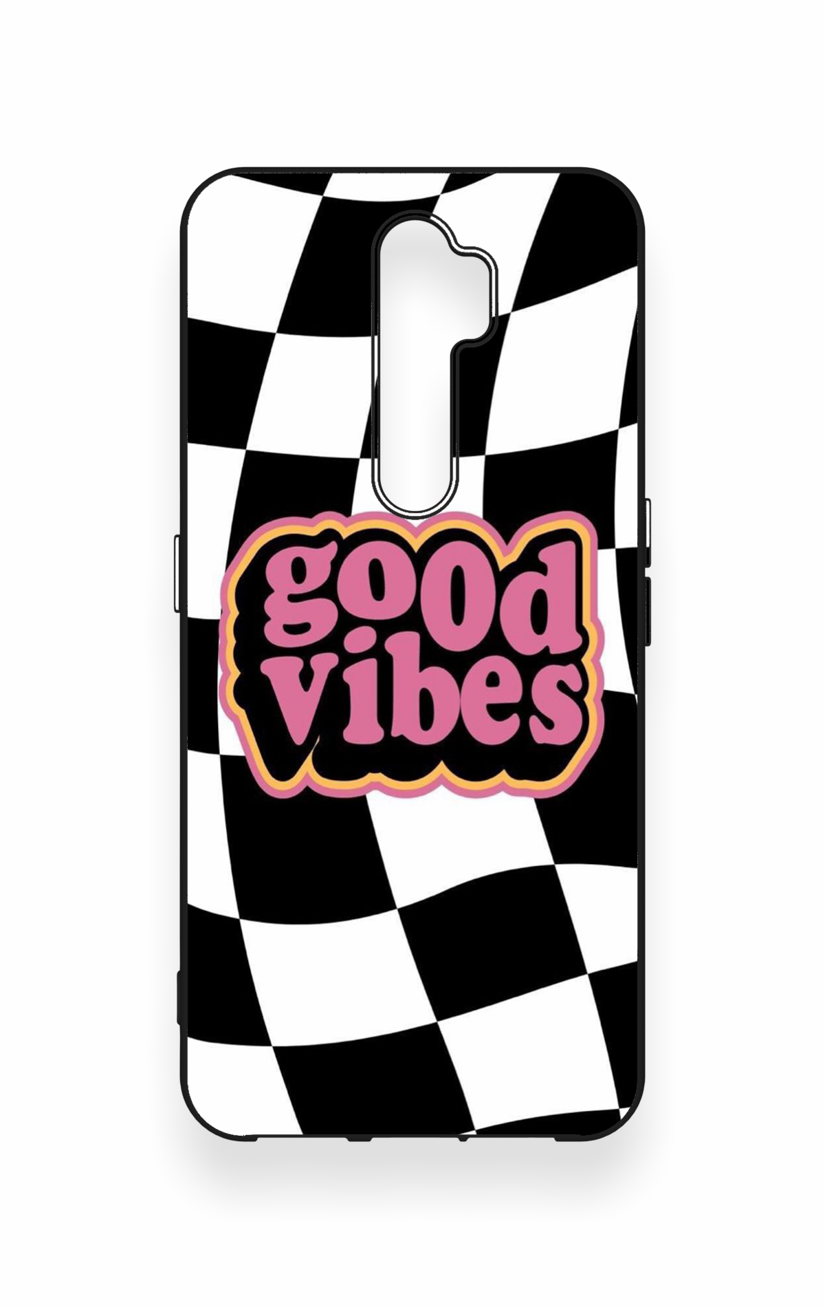 Oppo A5 2020 Uyumlu Black Good Vibes Desenli Silikon Kılıf